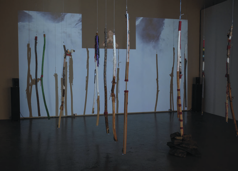 Alain-Martin Richard, La parole entravée, vue d’installation, 2022. © Courtoisie de VU, Québec.