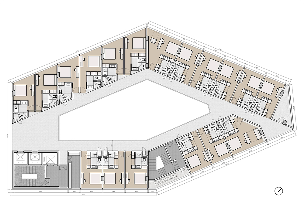 hotel typical floor plan
