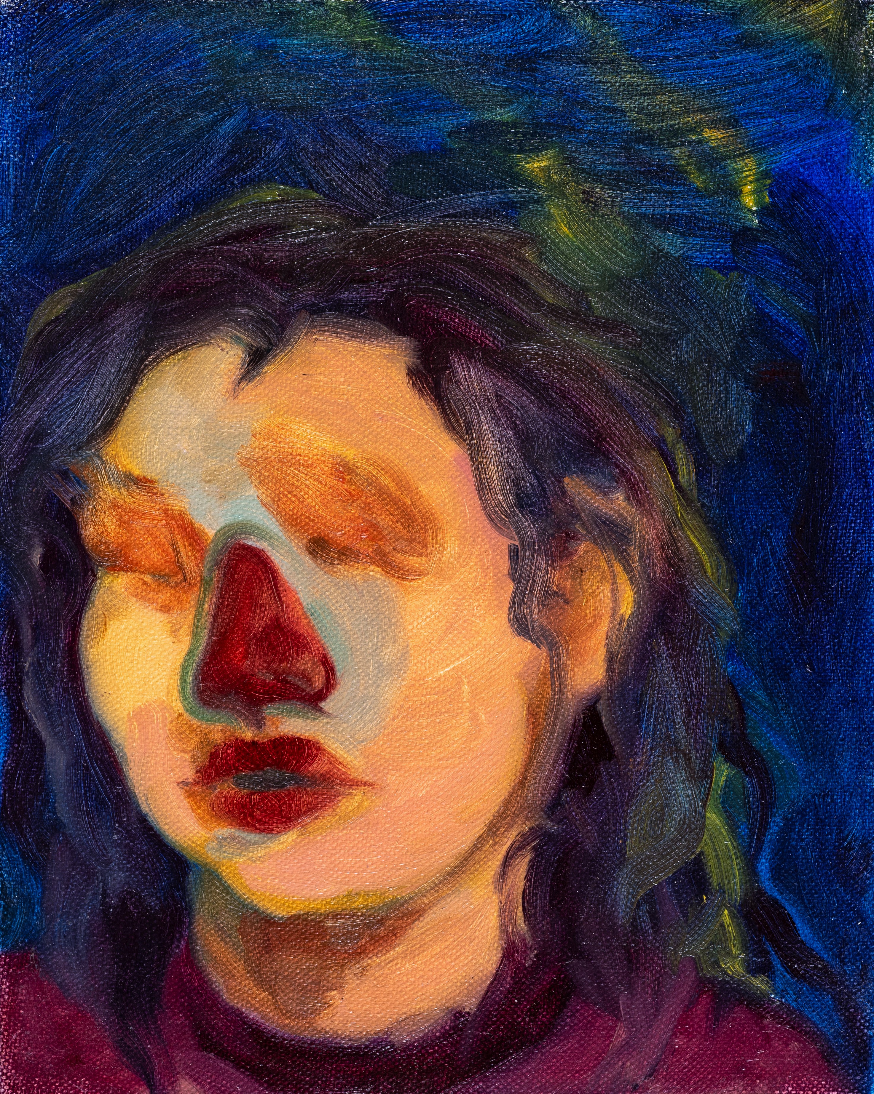 Third Iteration of Fire Eyes, 9" x 12", 2018. 