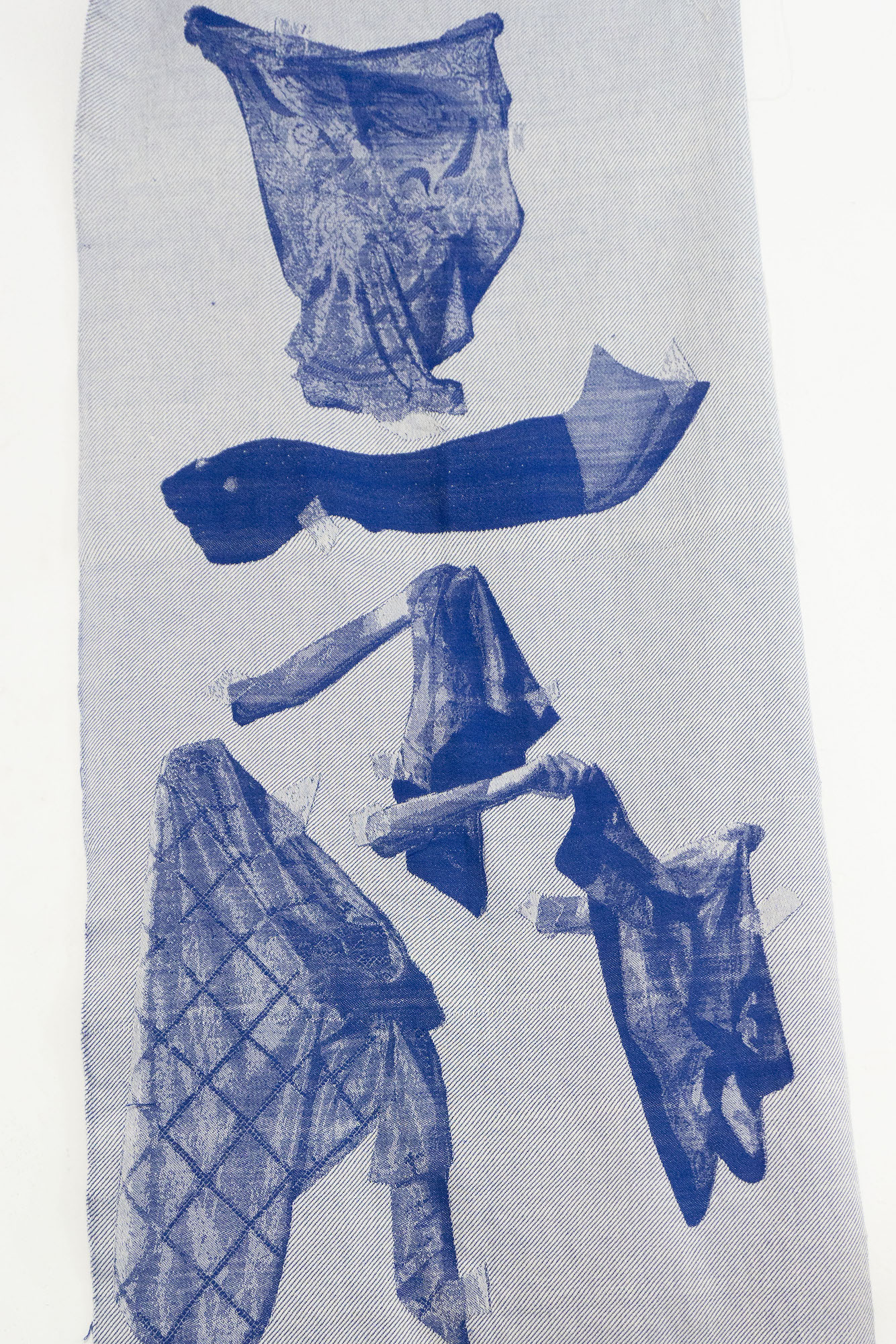 Detail. Cotton fabric, hand-woven on a digital Jacquard loom.