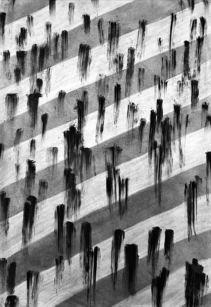 Robin Choi La rue Dessin sur papier 841 x 594 cm