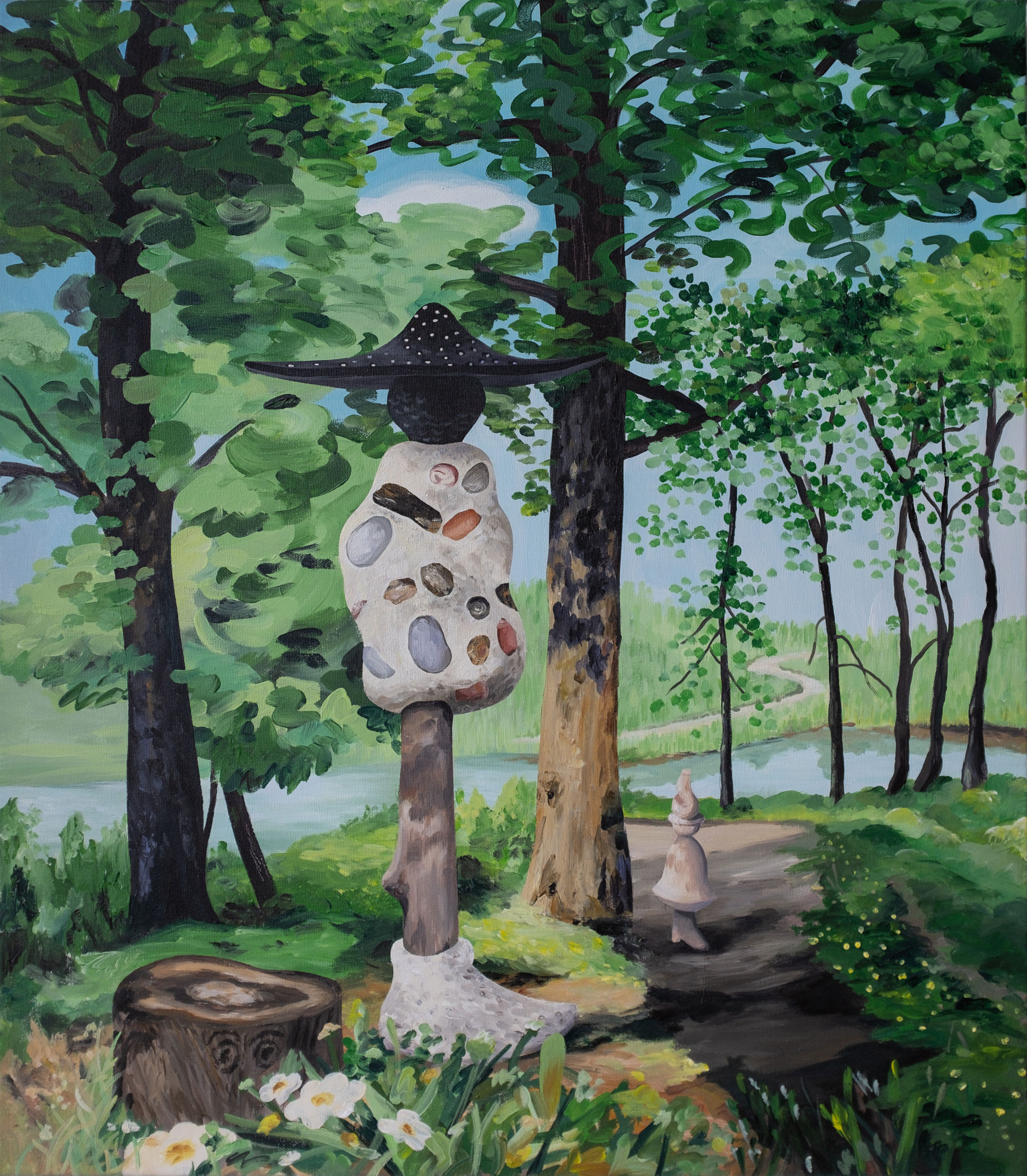 "The Meeting", 2024, acrylic on canvas, 80 x 70 cm