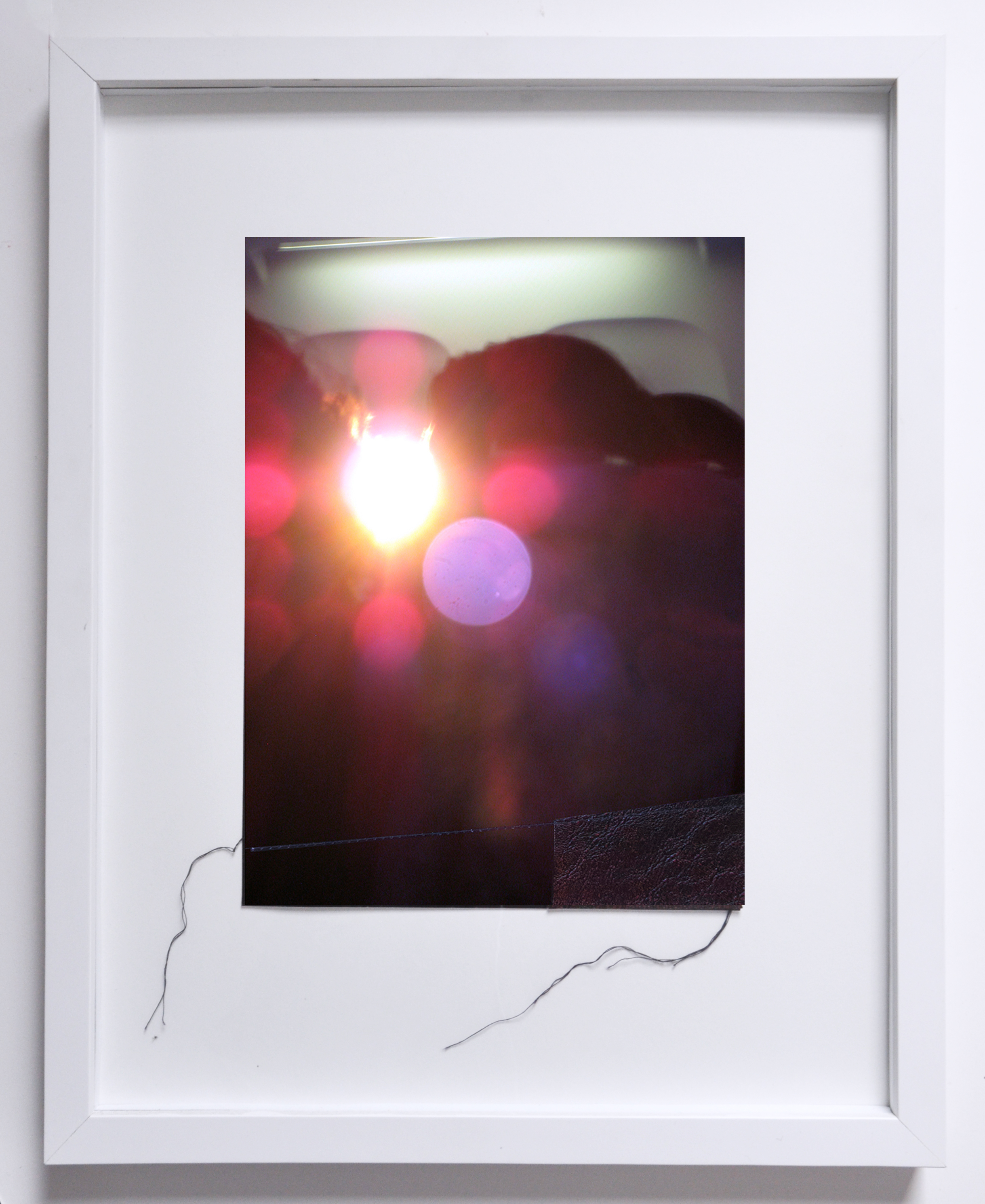 "Take Off", 2017 (signed numbered edition of 5) pigment print, laminated vinyl, thread, 11.5 x 8.5 inches