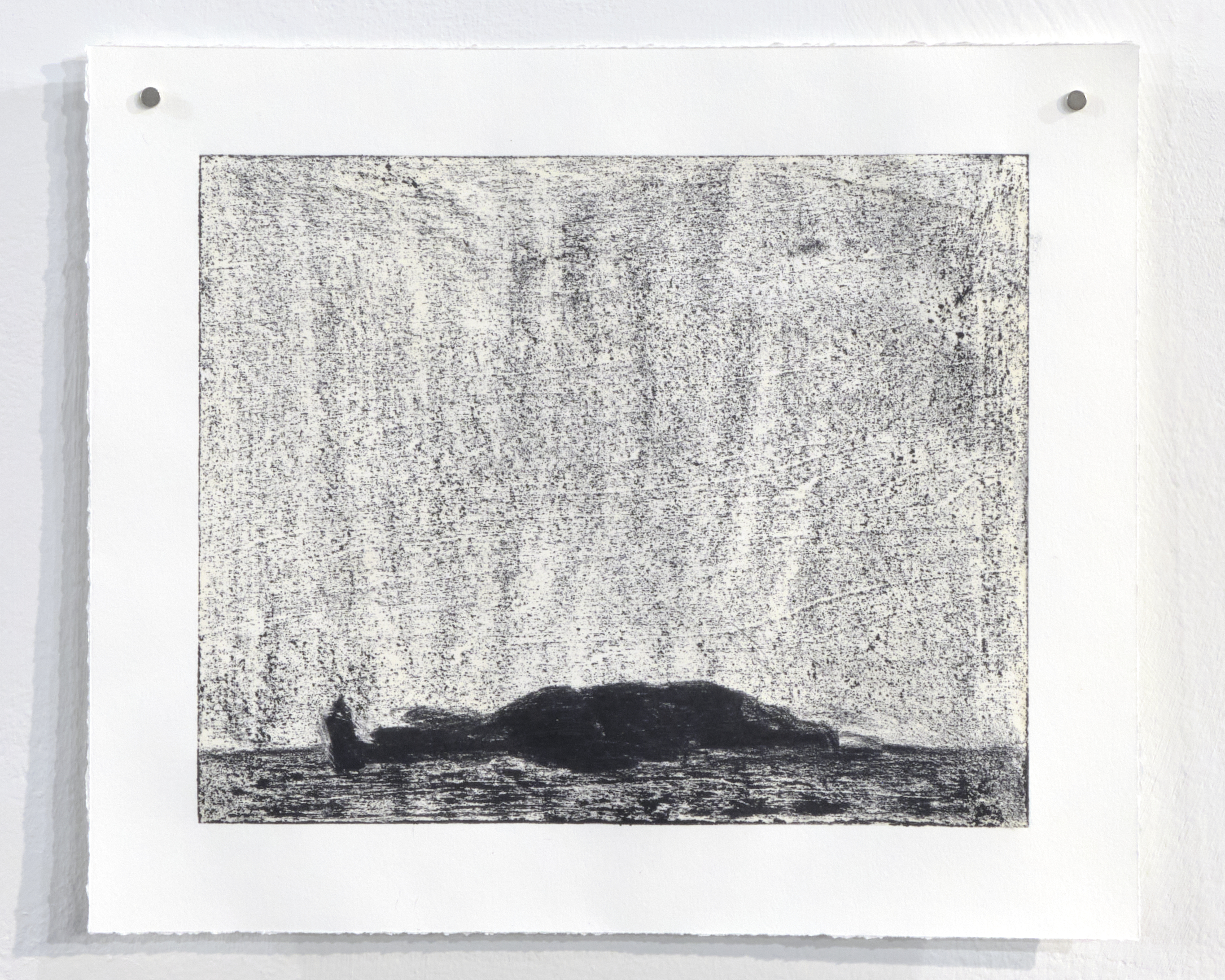 Self 1/3, 2022. Watercolor monotype, 13 x 11 in. (10 x 8 in. plate)