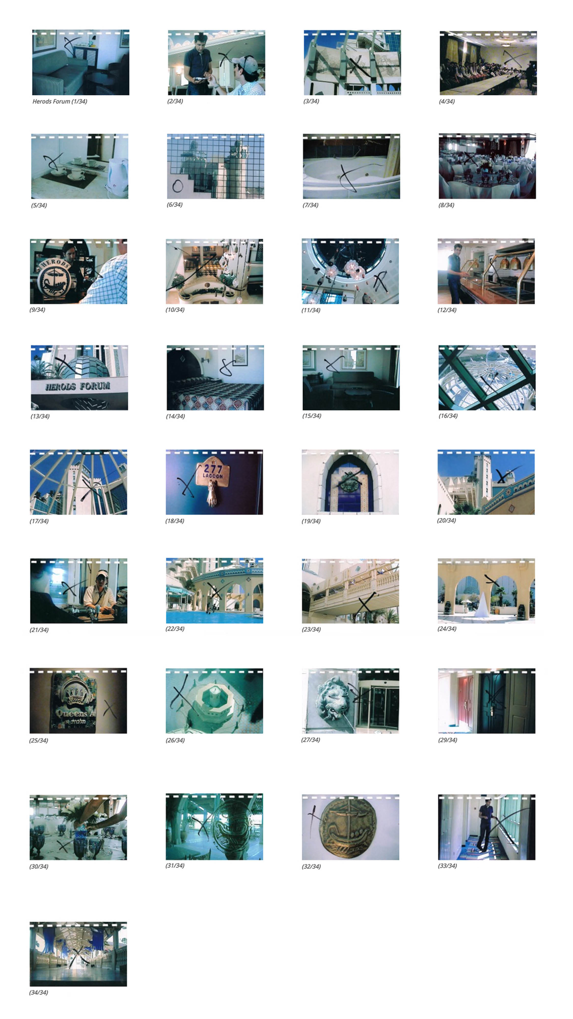 Herods Forum, 2014, 34 Found Photos, 15/10 cm each