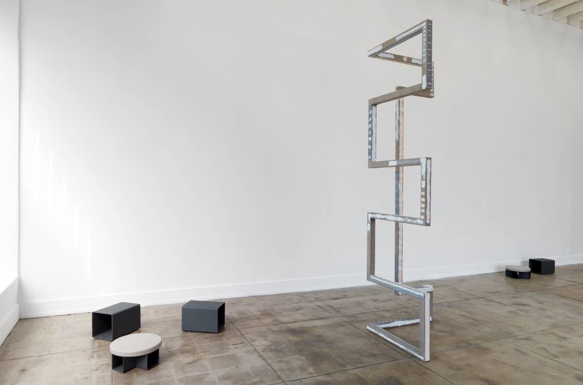 a shape made through its unravelingInstallation viewOchi Projects, Los Angeles