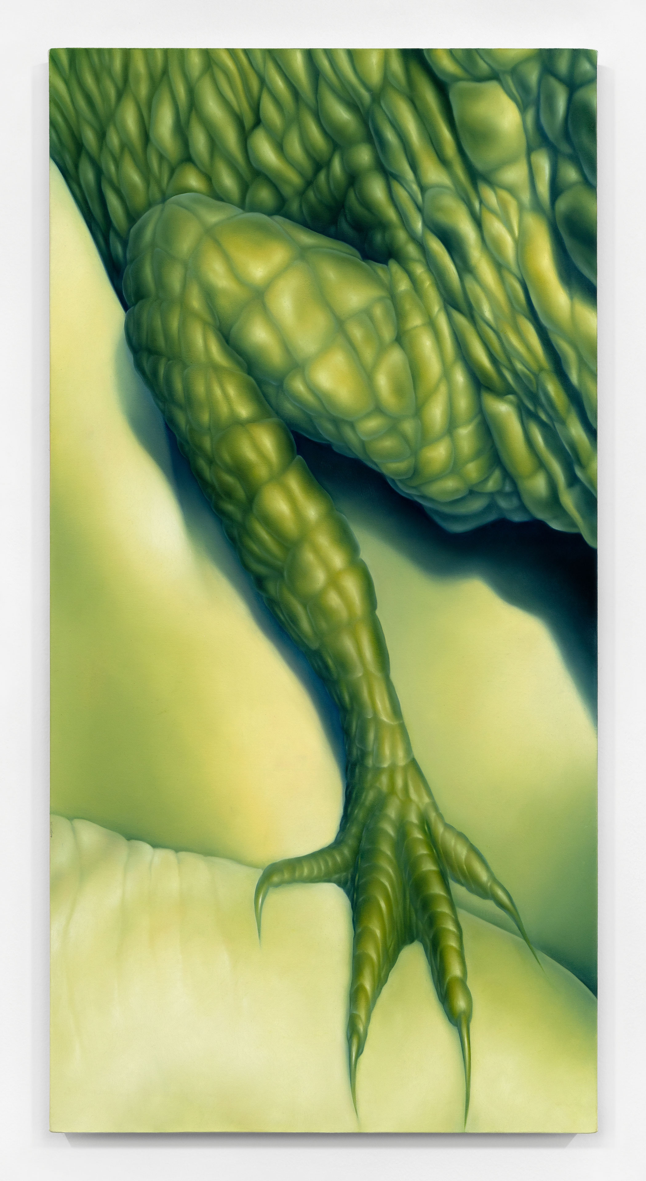 Tiger, Valley, Shark, Tail (2023), oil on canvas, 20x40"