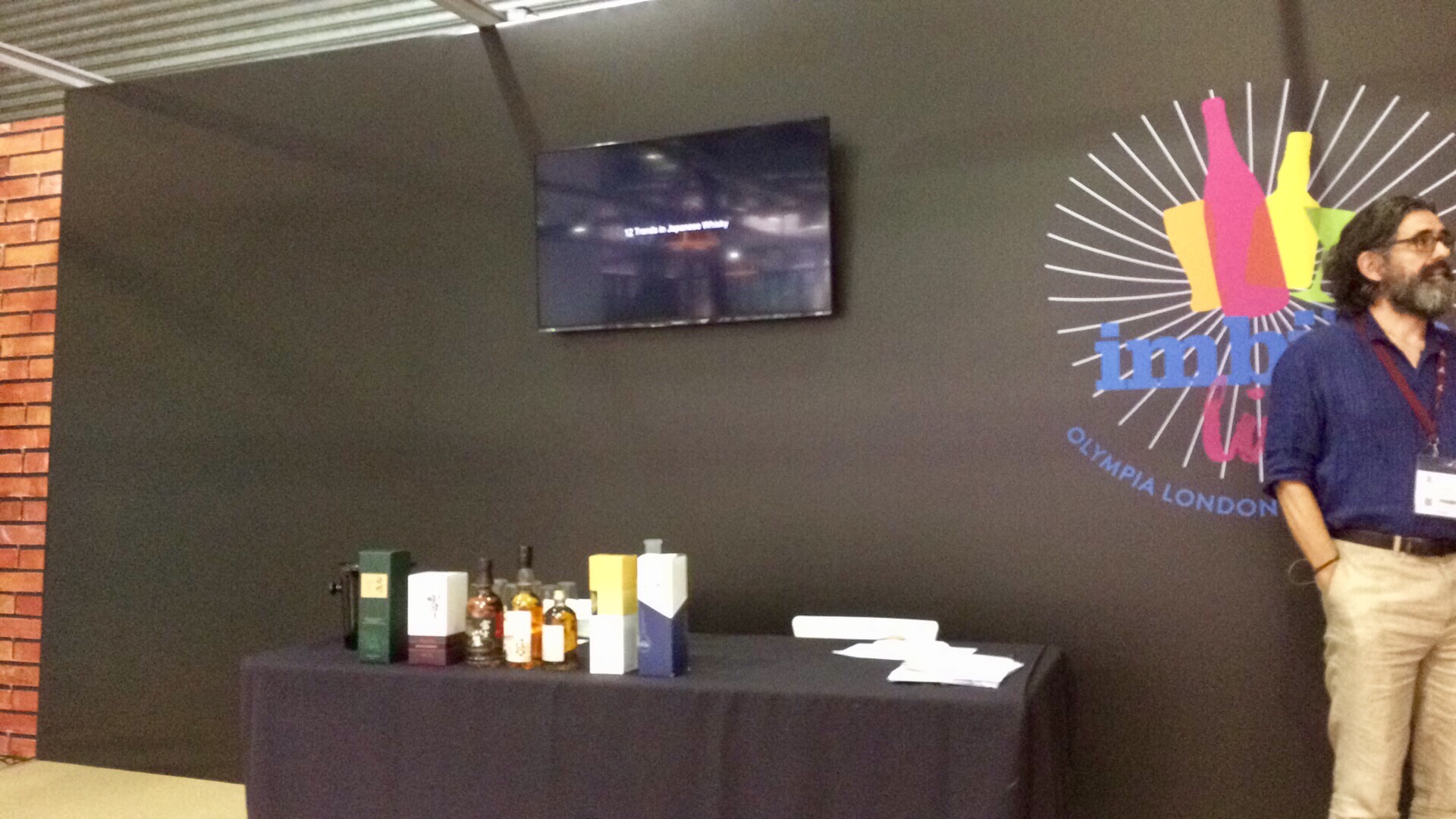 Waiting for the Japanese whisky tasting to start, given by Dave Broom