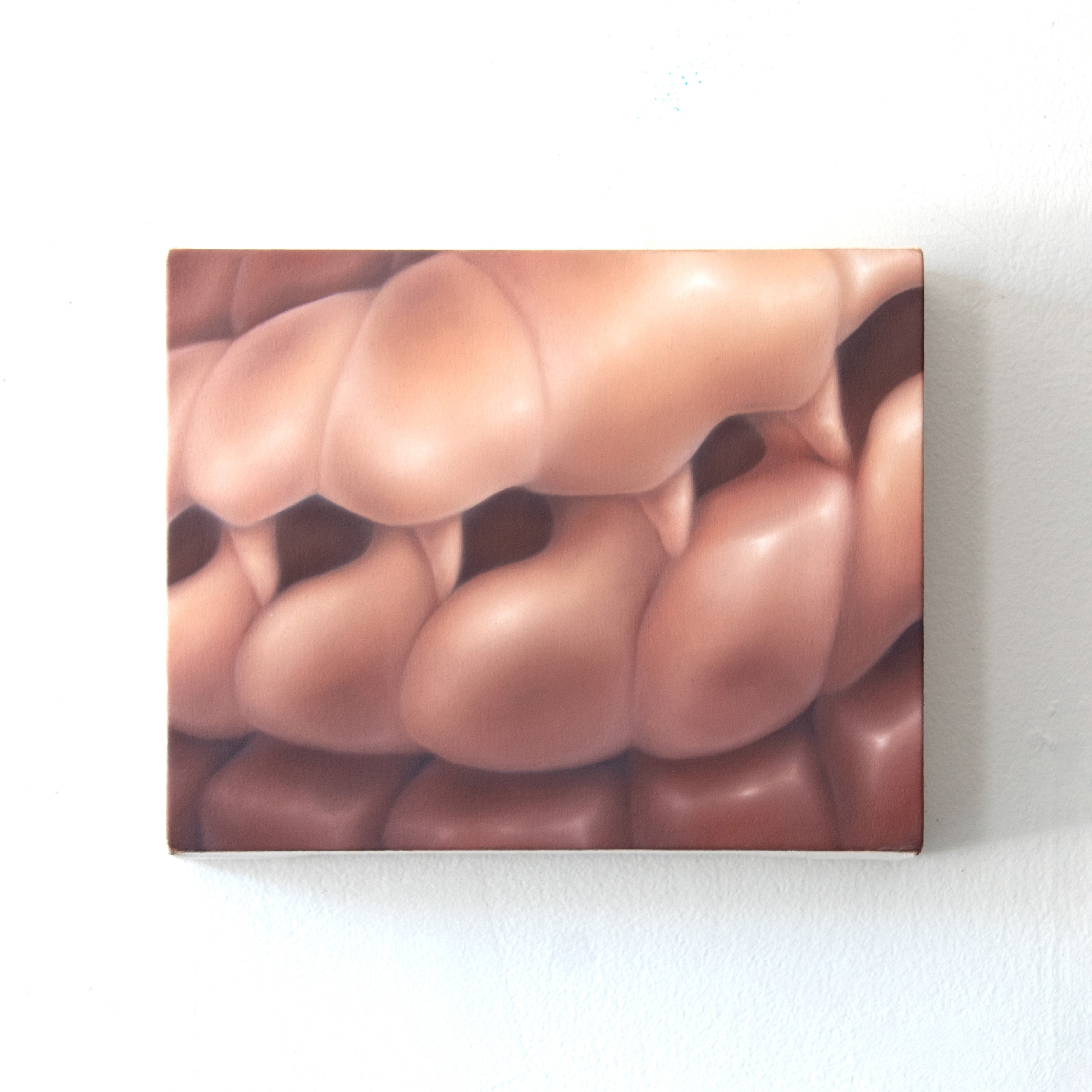 Breezeblock I (2024) oil on canvas, 8x10"