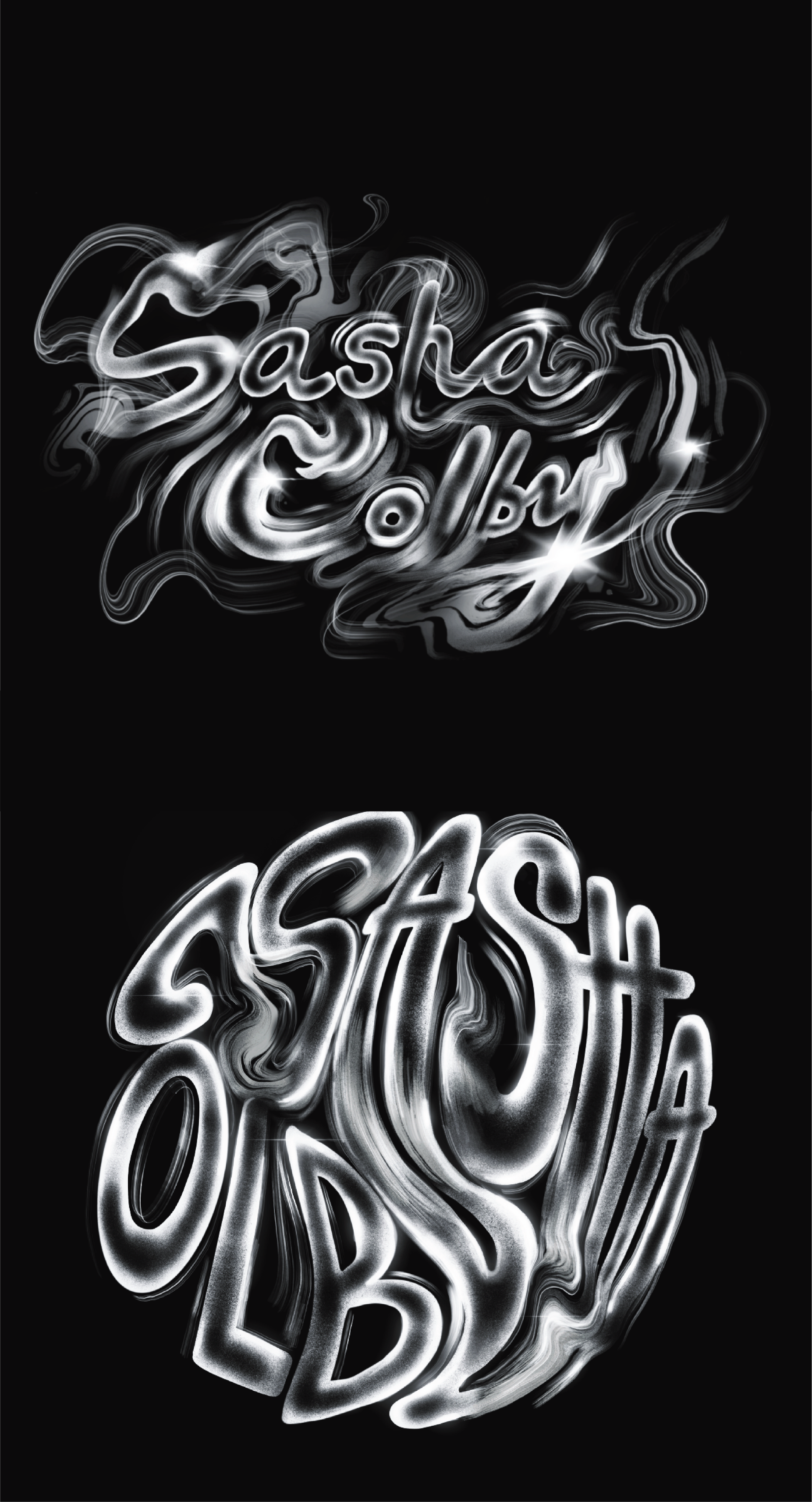 Commissioned "Sasha Colby" Smoke Logo Design, 2023
