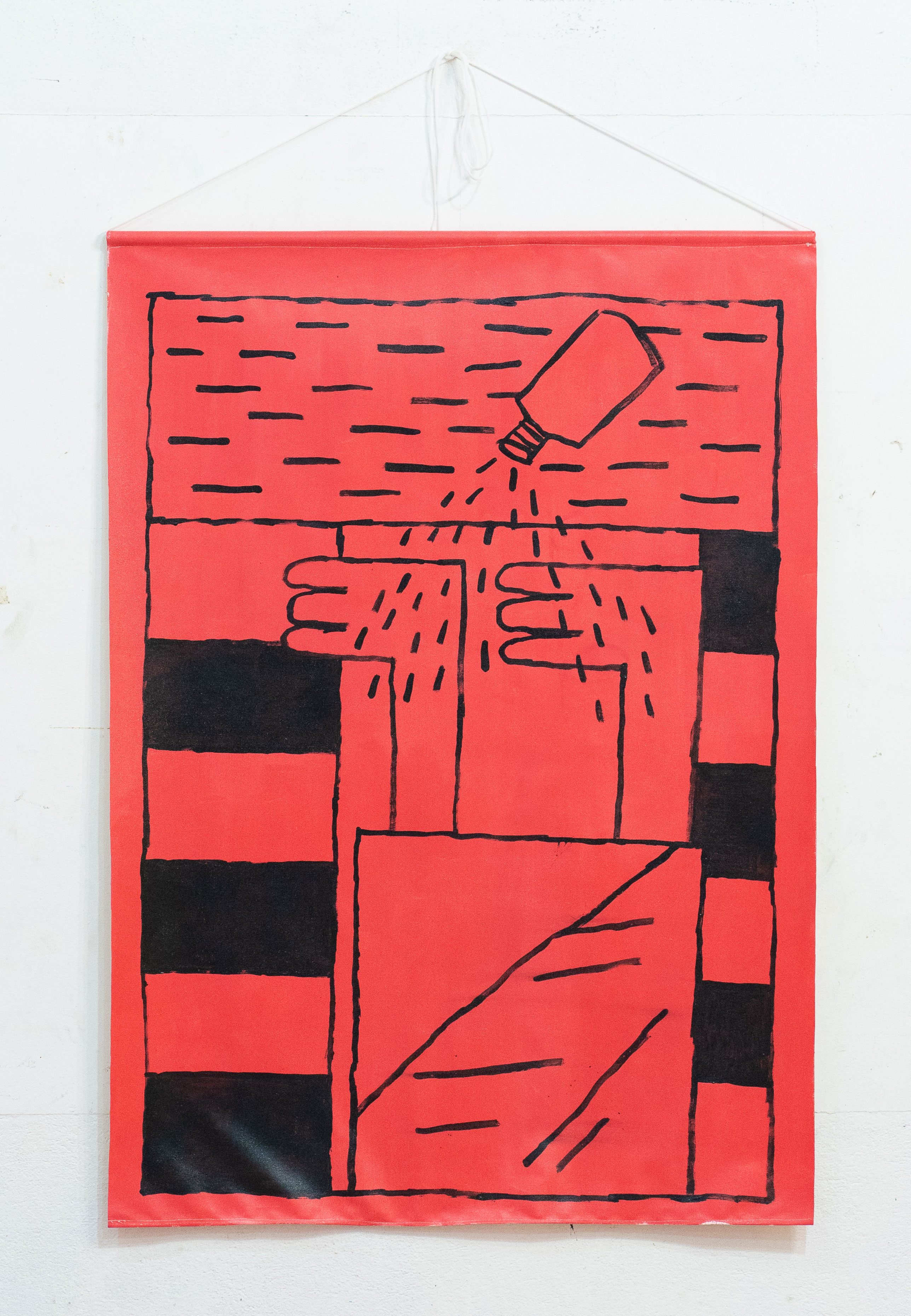 Bagmati River Flag/ Acrylics on Cotton/ 