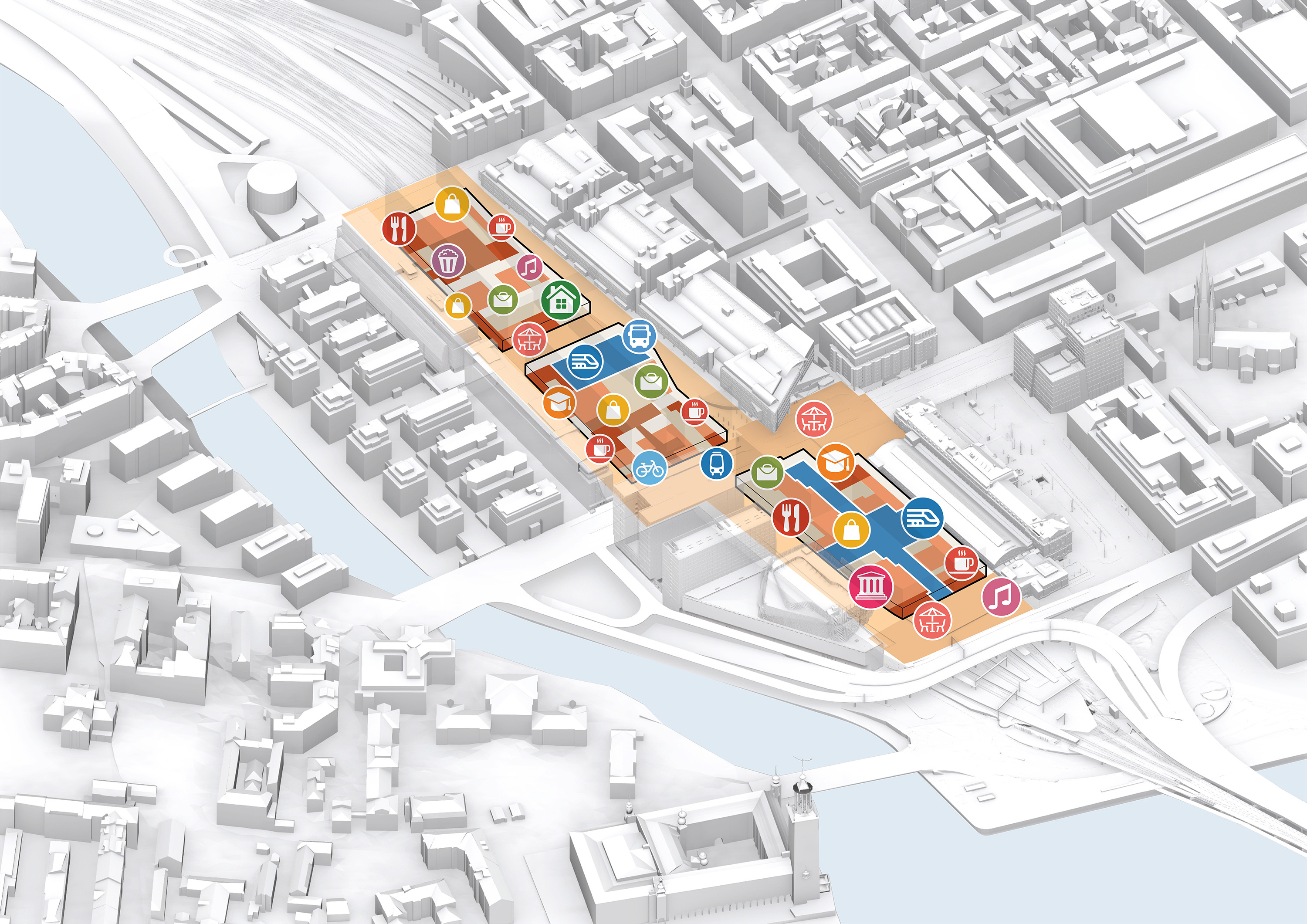 Programming: active ground floors and public space