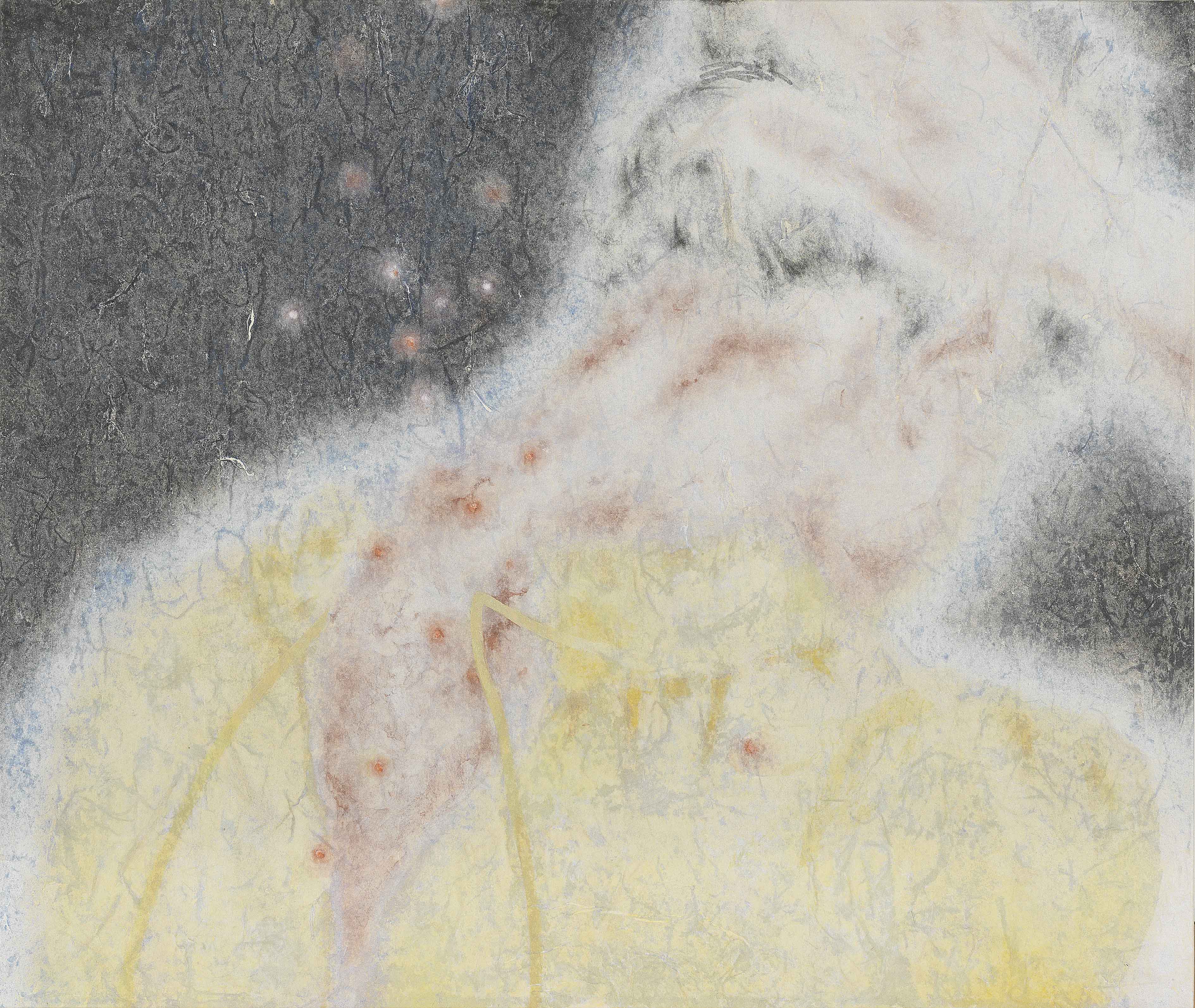 Venus, 2019, mineral pigment, ink on paper, 37.5x44.5cm (14.8x17.5 in)