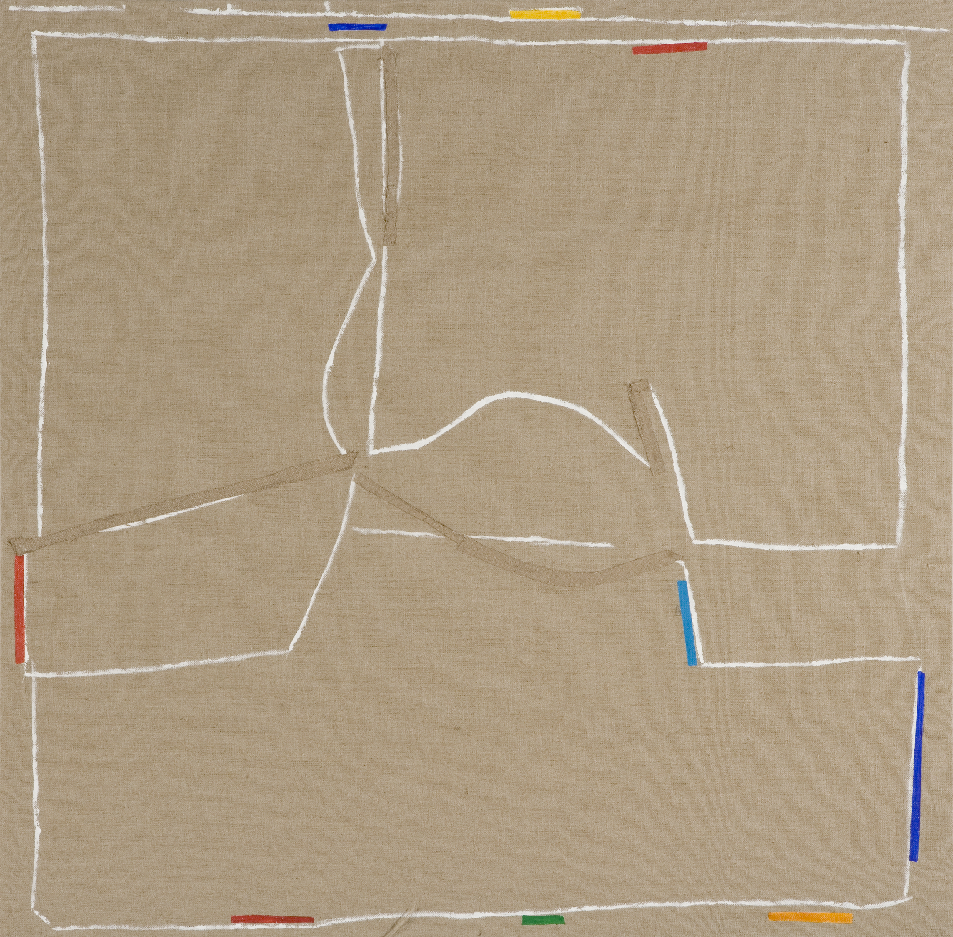 Linear Trace  Canvas Collage 2005  4' x 4' SOLD