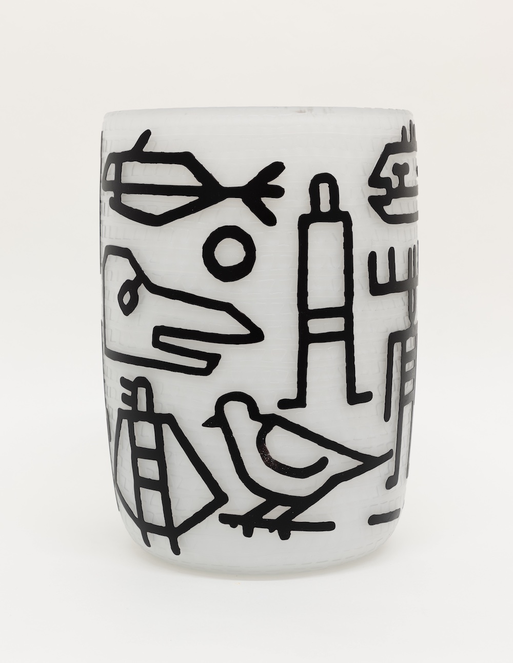 Family Gathering 2, 2023, Sandblasted blown glass, 13 1/2 x 9 3/8 x 9 3/8 in.