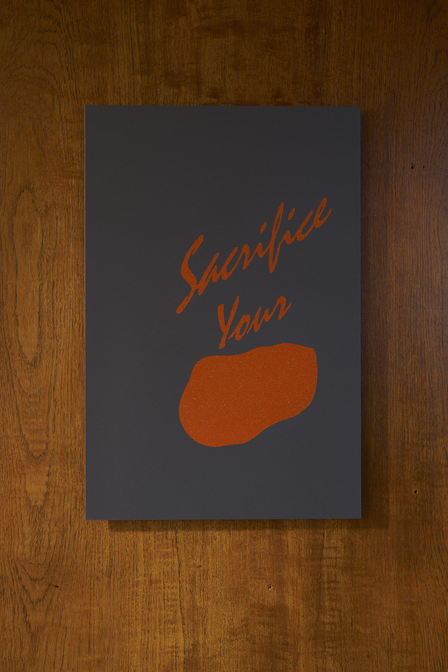 Sacrife Your, 2019  Self-adhesive foil, acrylic glass, mdf  60 x 40 cm 