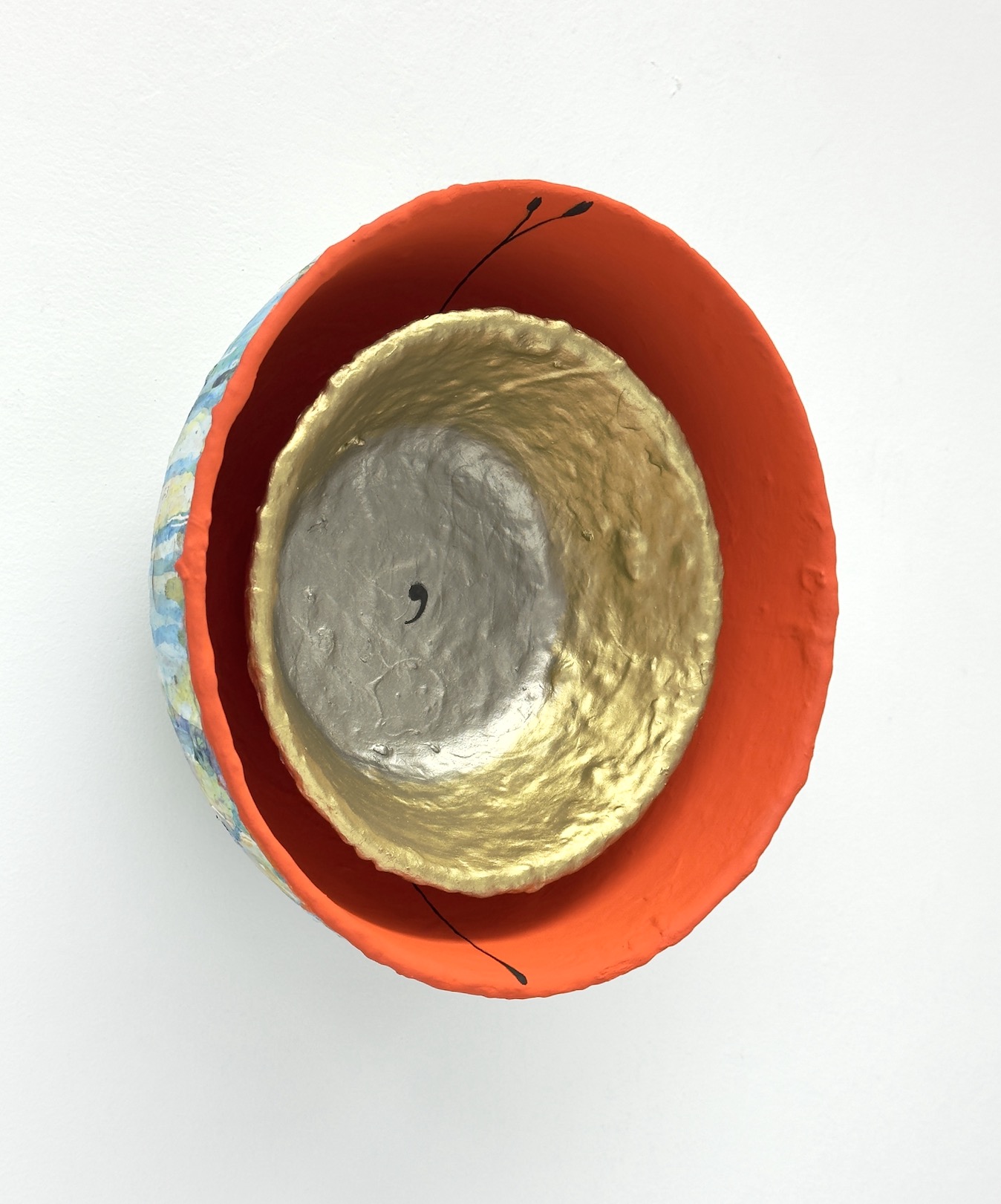  ‘What will be, will be’, 2025, acrylic on glass bowls, Ø 20.5 x 10 cm.