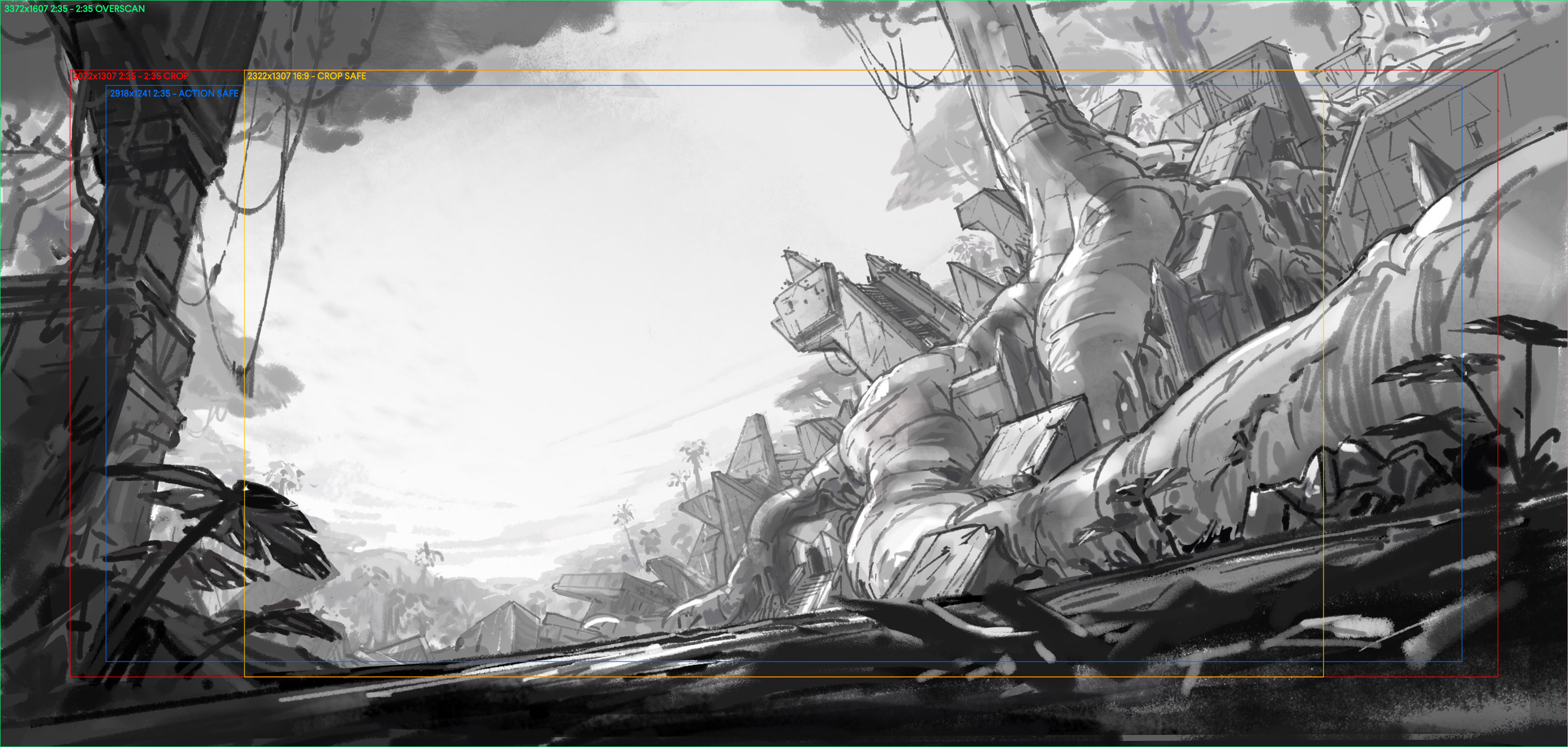 Above: background layout art and CG layout setup for  music video "Take Over" (ft. Jeremy McKinnon (A Day To Remember), MAX, Henry) | Worlds 2020 - League of Legends" - produced & created by The Line in collaboration with Riot Games