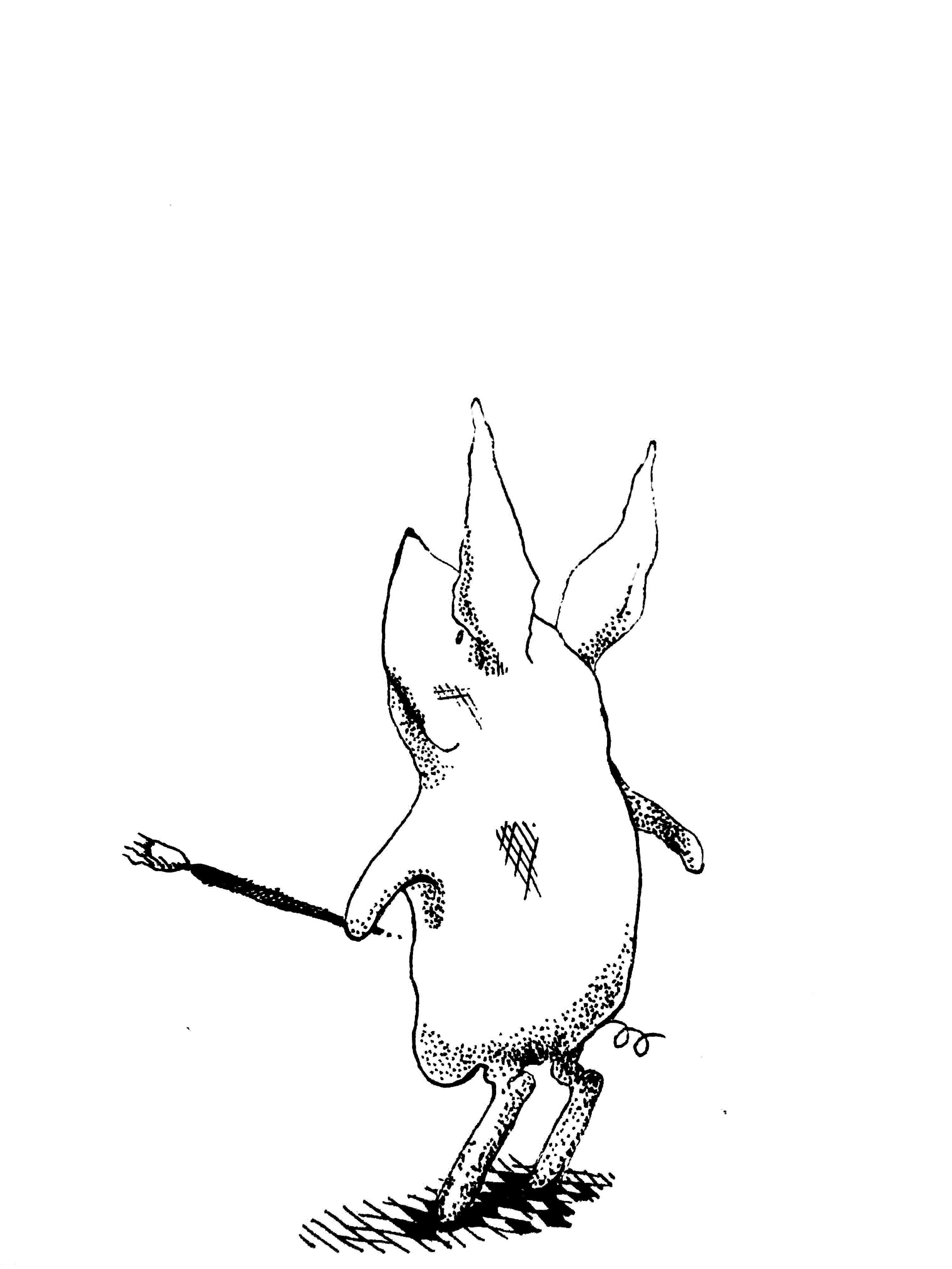 Olivia the Pig, Ink on Paper (2024)