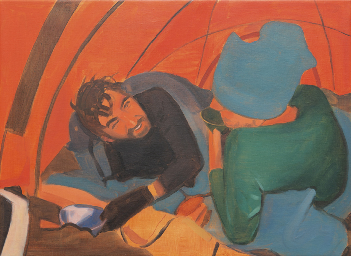 'In the Red II' 2019, Oil on Linen, 56 x 41 cm