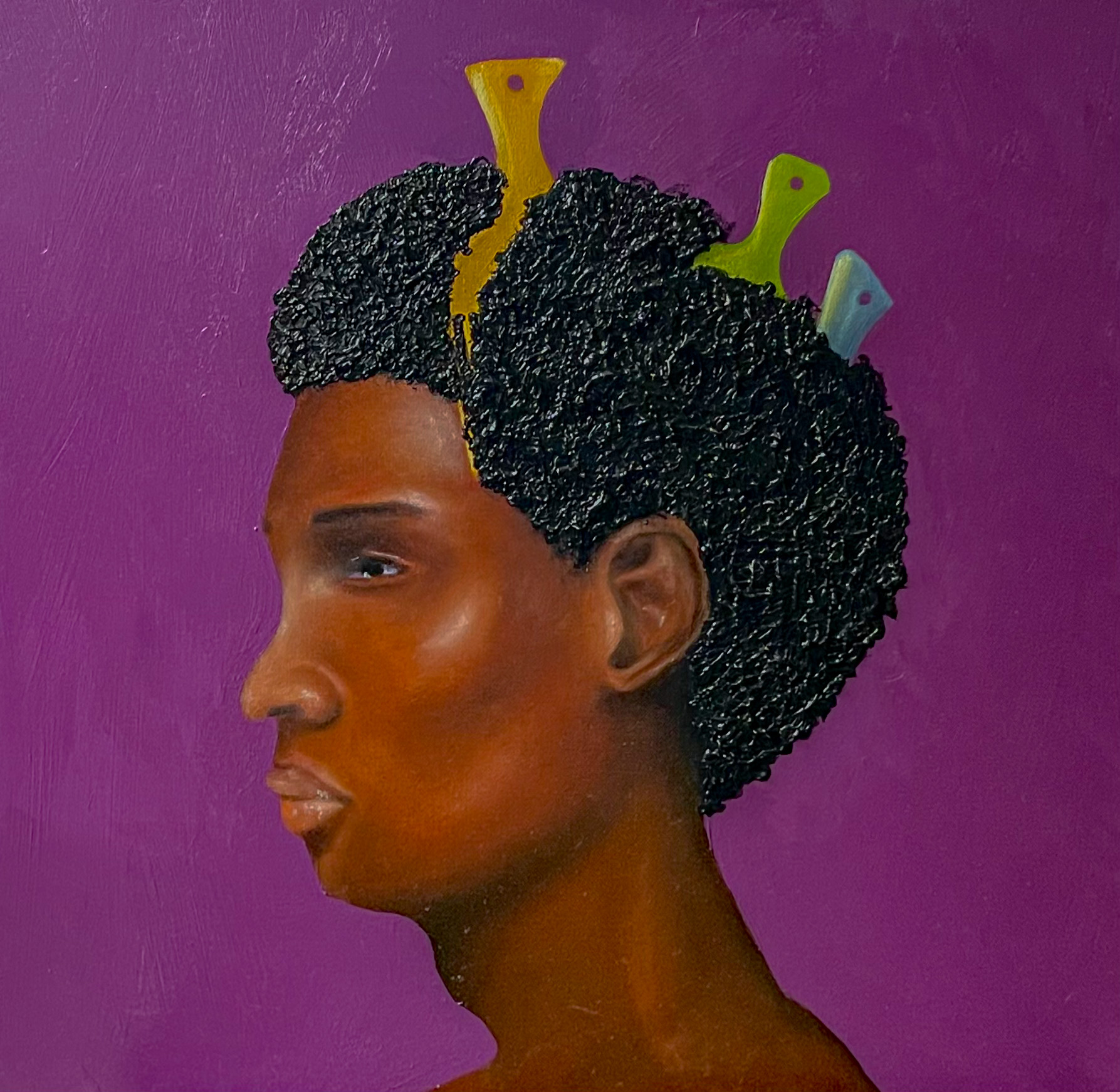 Crowned, Oil on Canvas, 20x20 inches, 2022