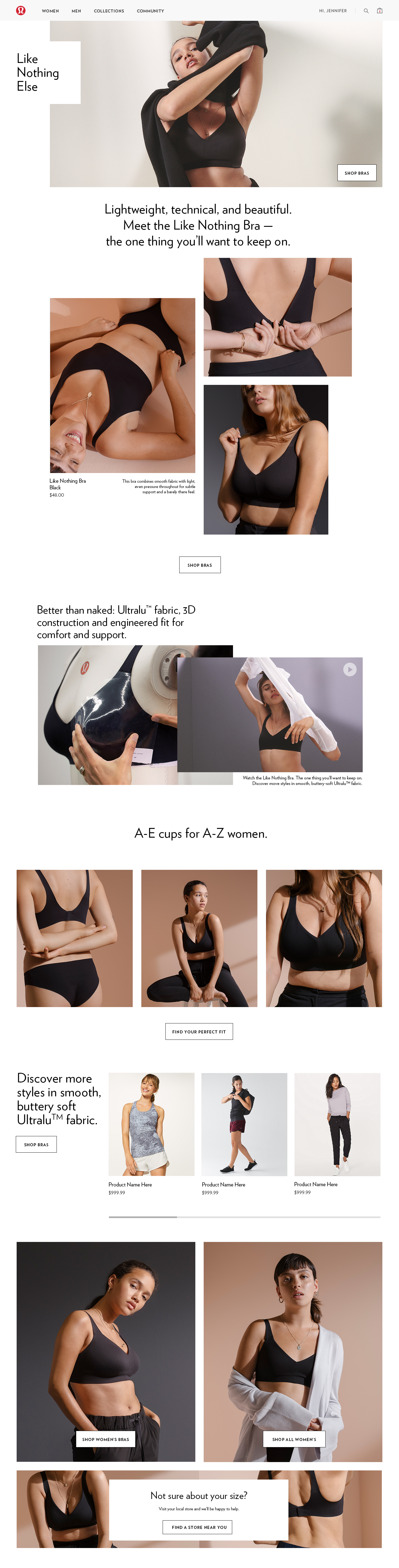 Client: Lululemon Like Nothing bra - Good Intentions