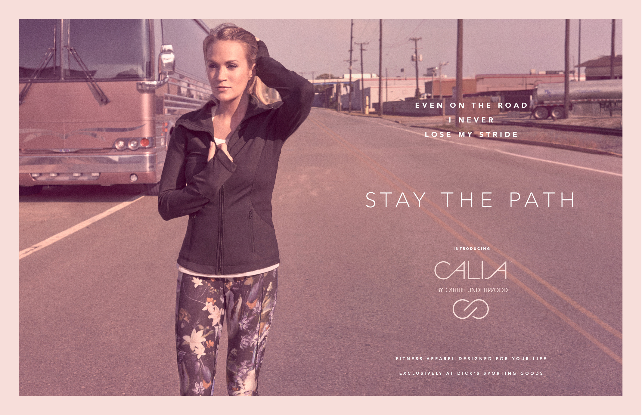 2015 Magazine Advertisement Page Calia Fitness Apparel Carrie Underwood  Print Ad
