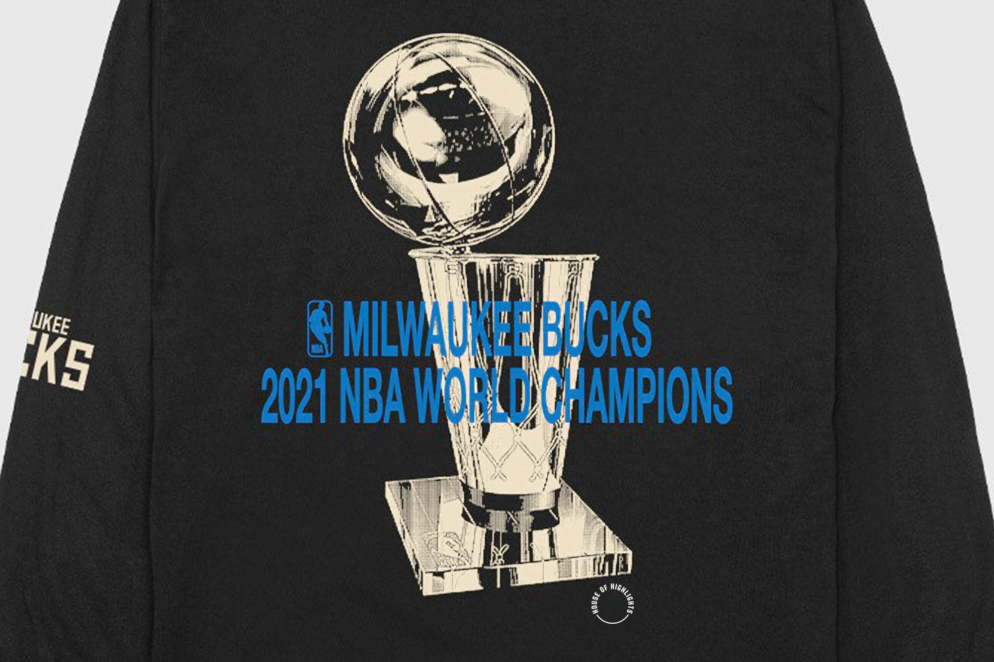 2021 NBA Milwaukee Bucks official championship merch x House of Highlights. Design + Creative Direction: Adi Nachum