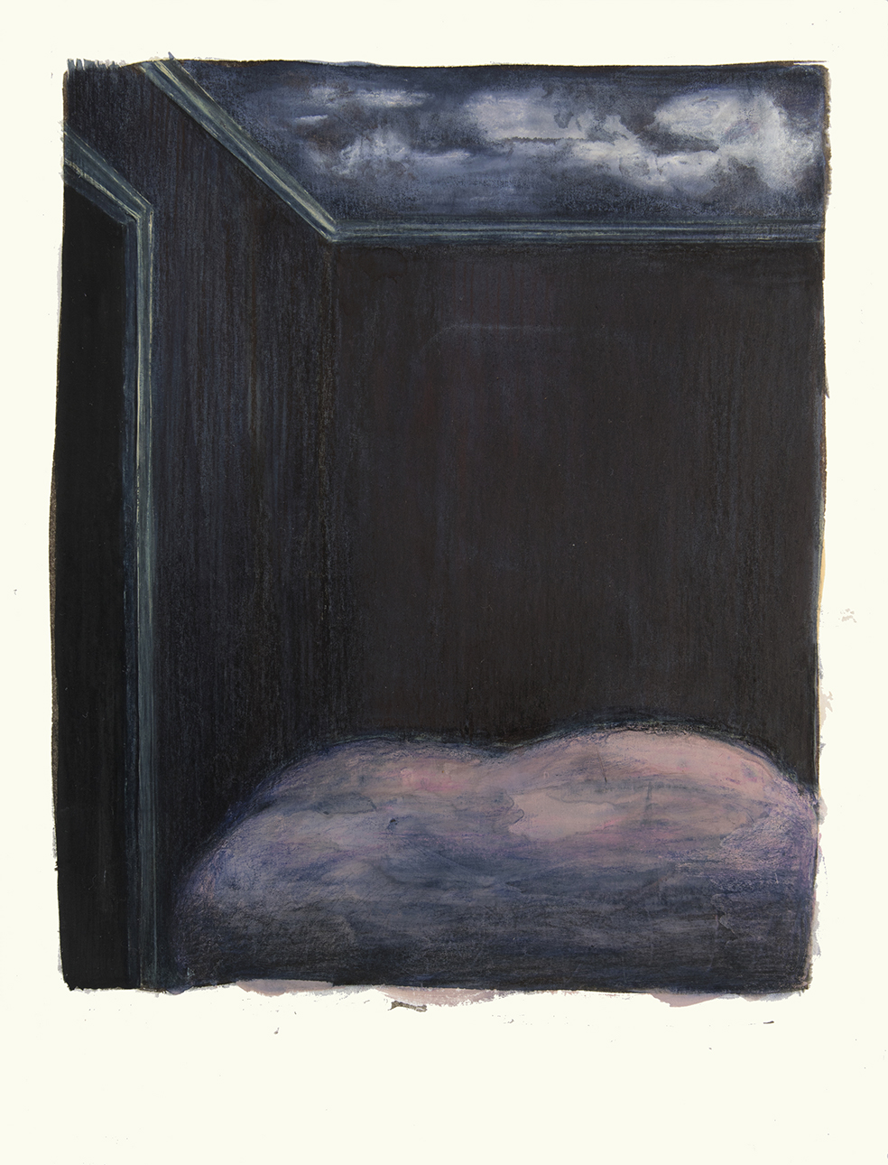 Corinne Mercadier Le Voyage intérieur #26, 2020-2022 Chapitre 1 de La Chambre de Mercure Encre, gouache et crayon de couleur sur papier Lavis Vinci 31 x 23,5 cm Courtesy de l'artiste et Galerie Binome