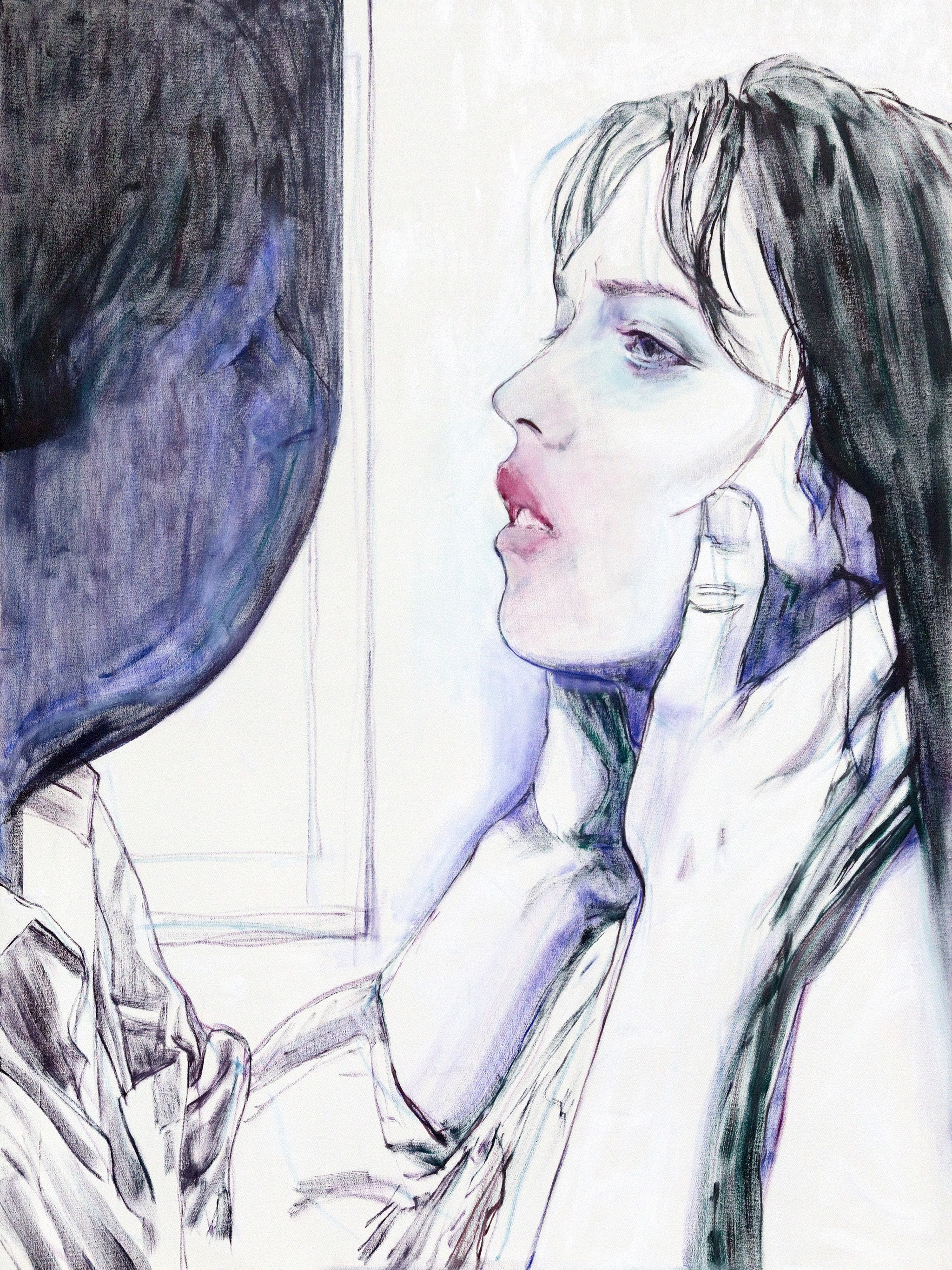 Anna, Mark (2) 48x36 oil on canvas 2017