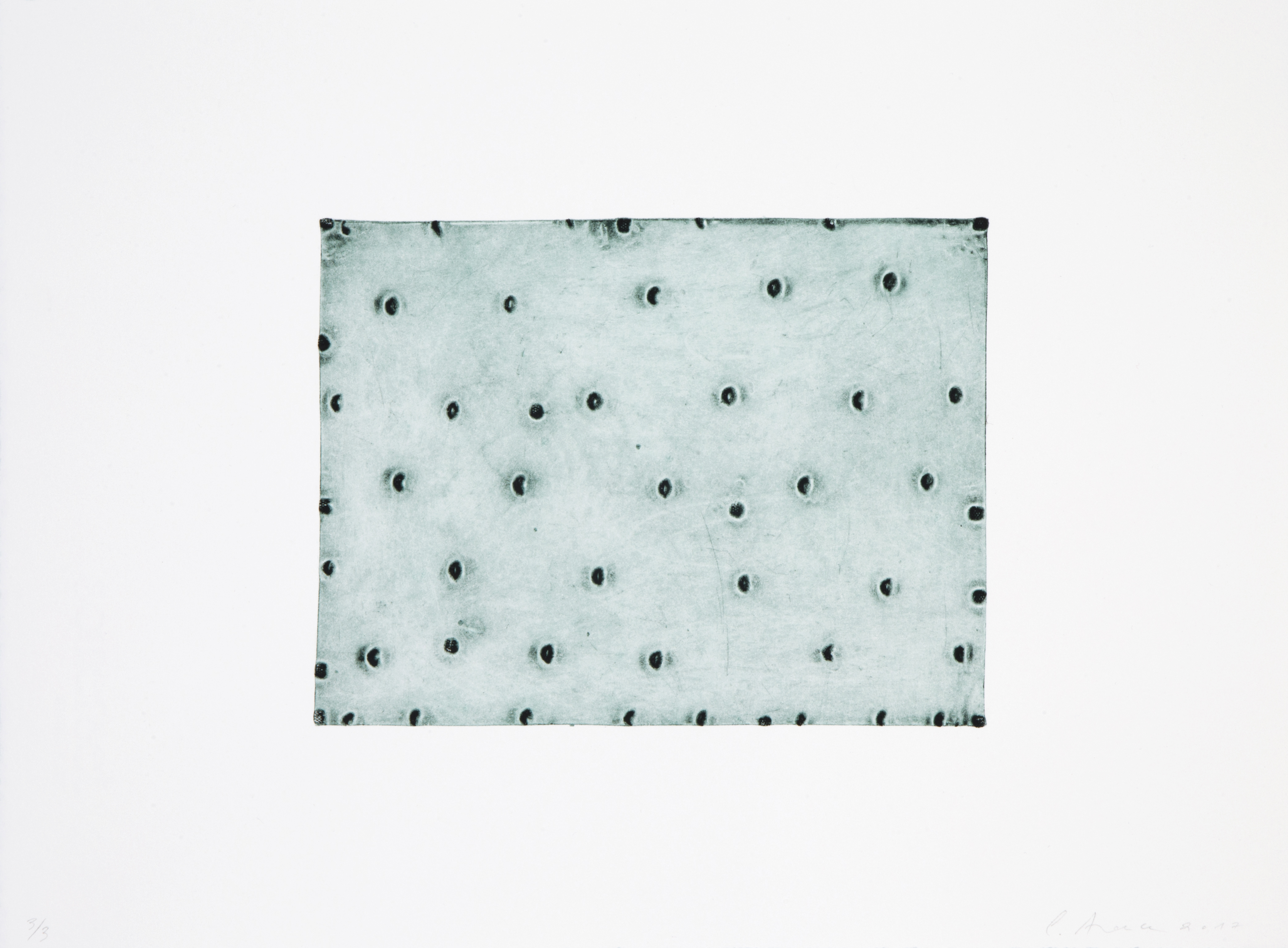 Untitled, 2017, chisels on copper printed on Somerset White paper, ed. 3 + 1 AP, 28 x 38 cm