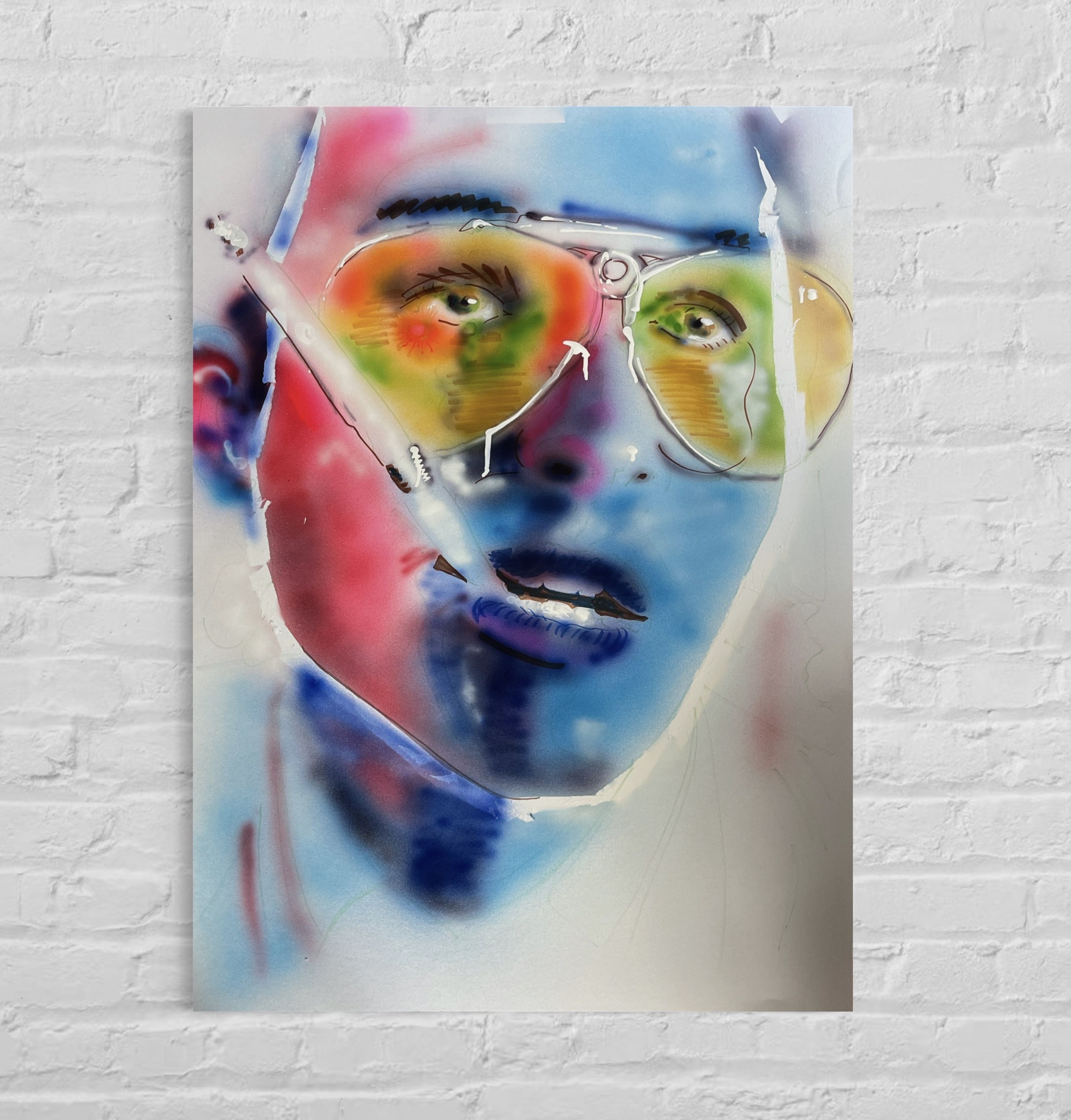 Loathing, (2024), acrylic paint on 200GSM Cartridge.   SOLD 