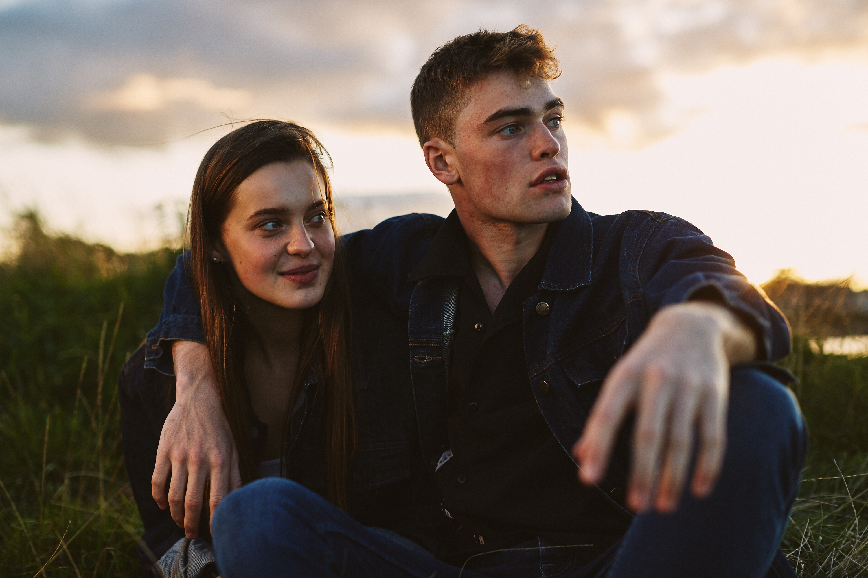 A story of young love in the suburbs told through photography, featuring stylish models in vintage clothing, photographed at sunset in Dublin, Ireland by fashion and lifestyle photographer Alex Sheridan. Suburban Love photo series.