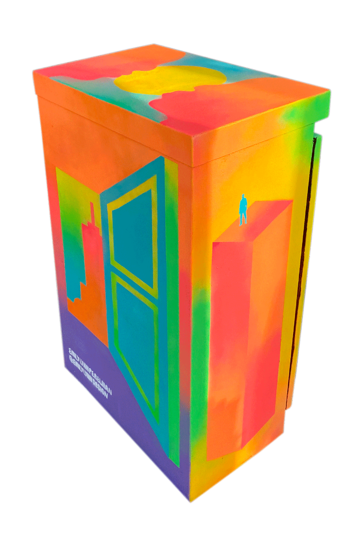 spray painted utility box for downtown boston c