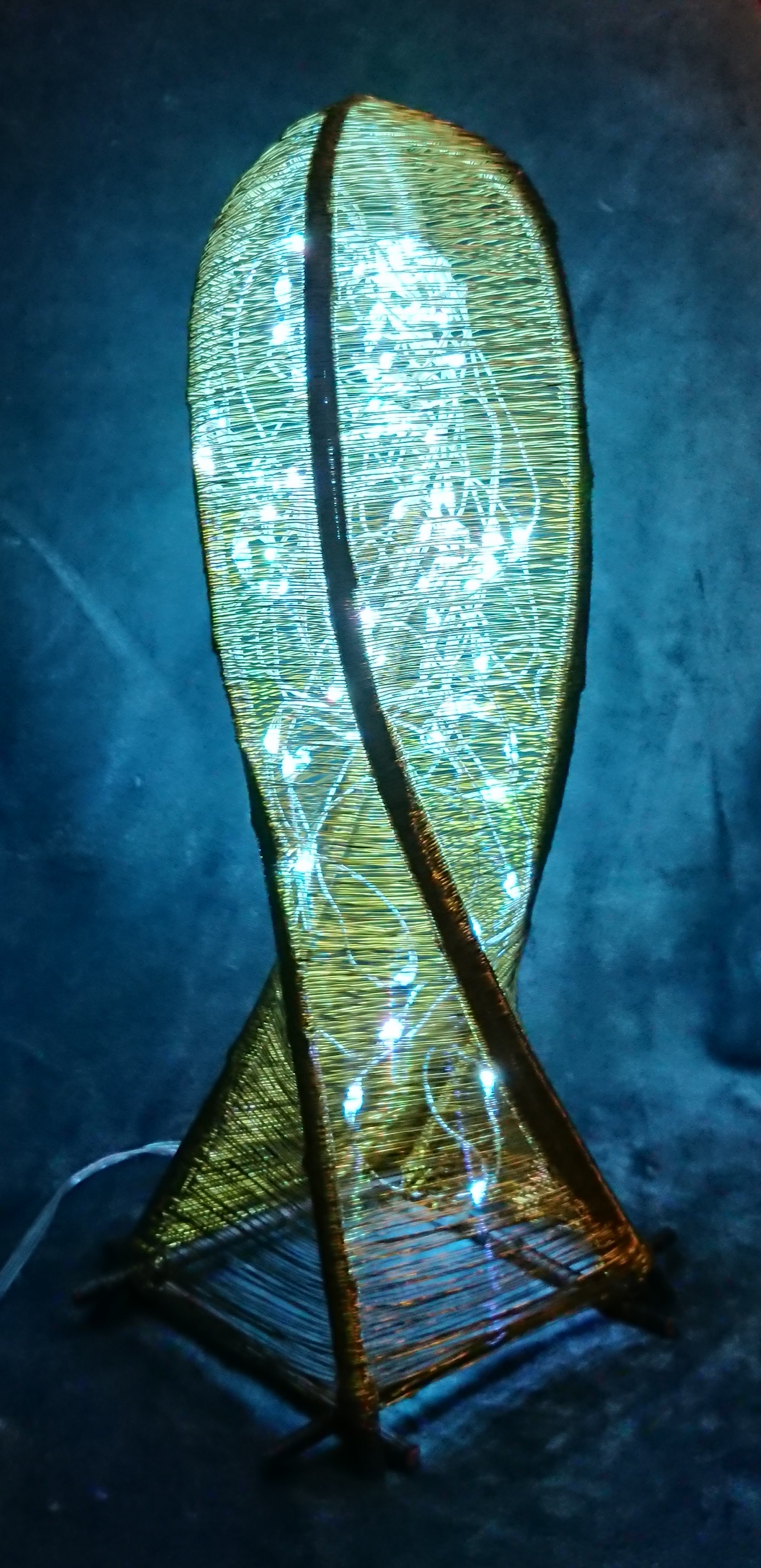Twig & Wire Lamp (lights on) - Summer 2020