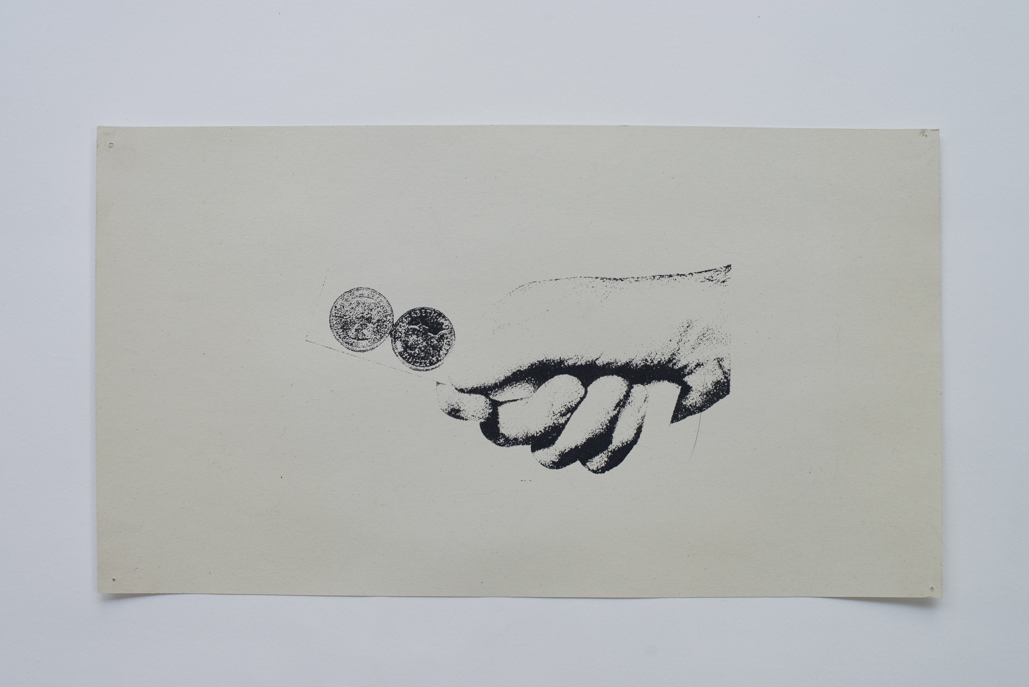 Assigned value. 2017, acrylic on paper, 36 x 23cm