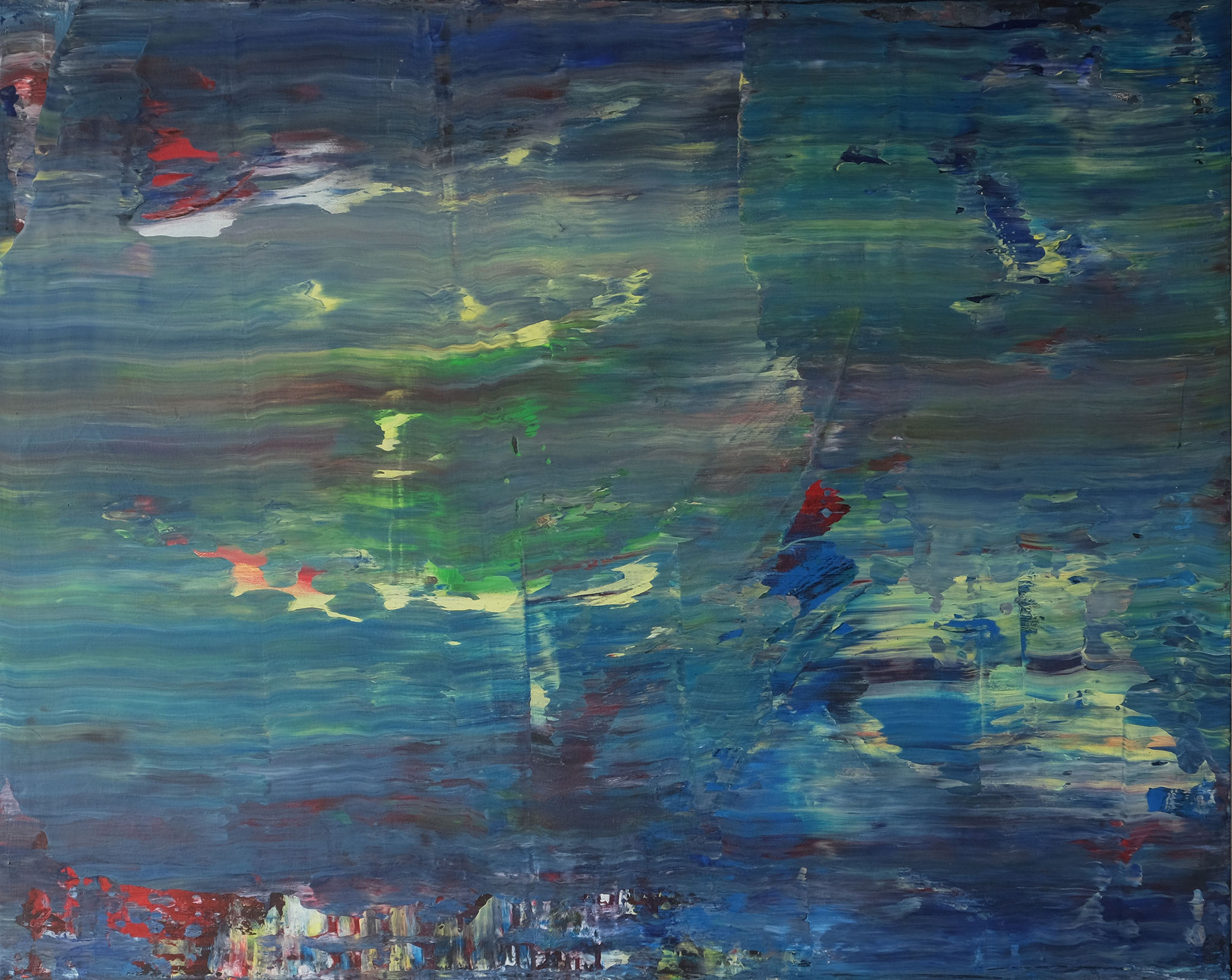 Dinghy Acryl auf Leinenwand, 80 x 100 cm