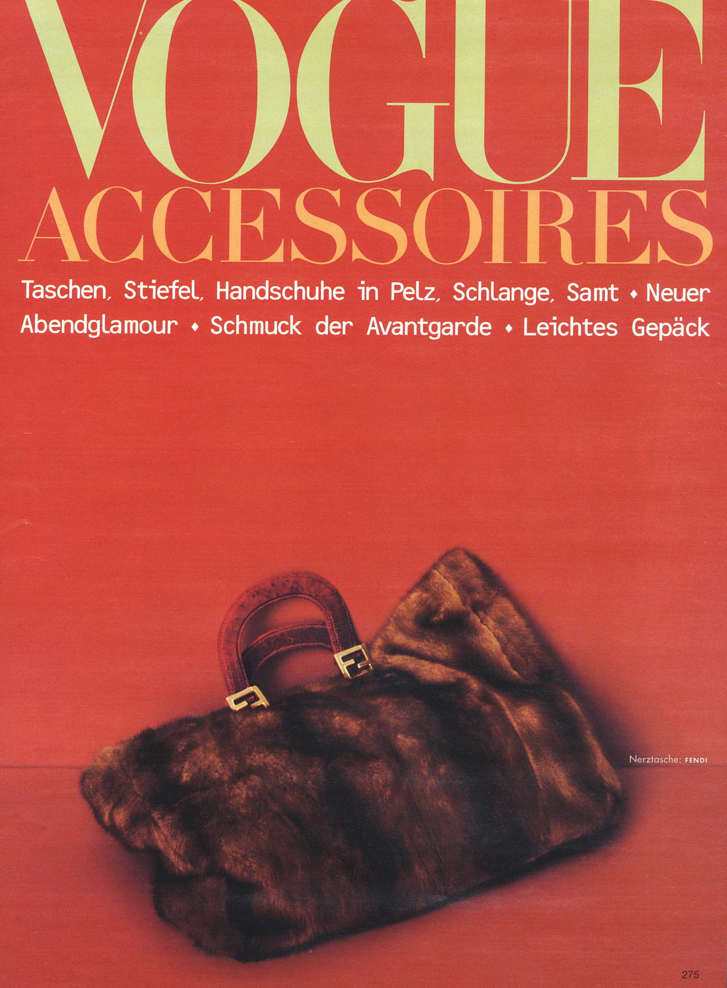 German Vogue, Accessories Cover, 1997Editor: Susanne Kölmel1/3