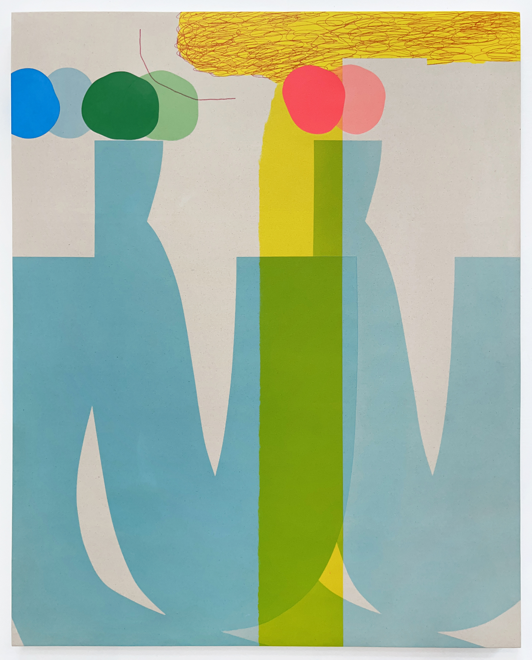 Galerie Masurel 2023 You Outta  Acrylic and pencil on raw canvas 140 x 174.5 cm