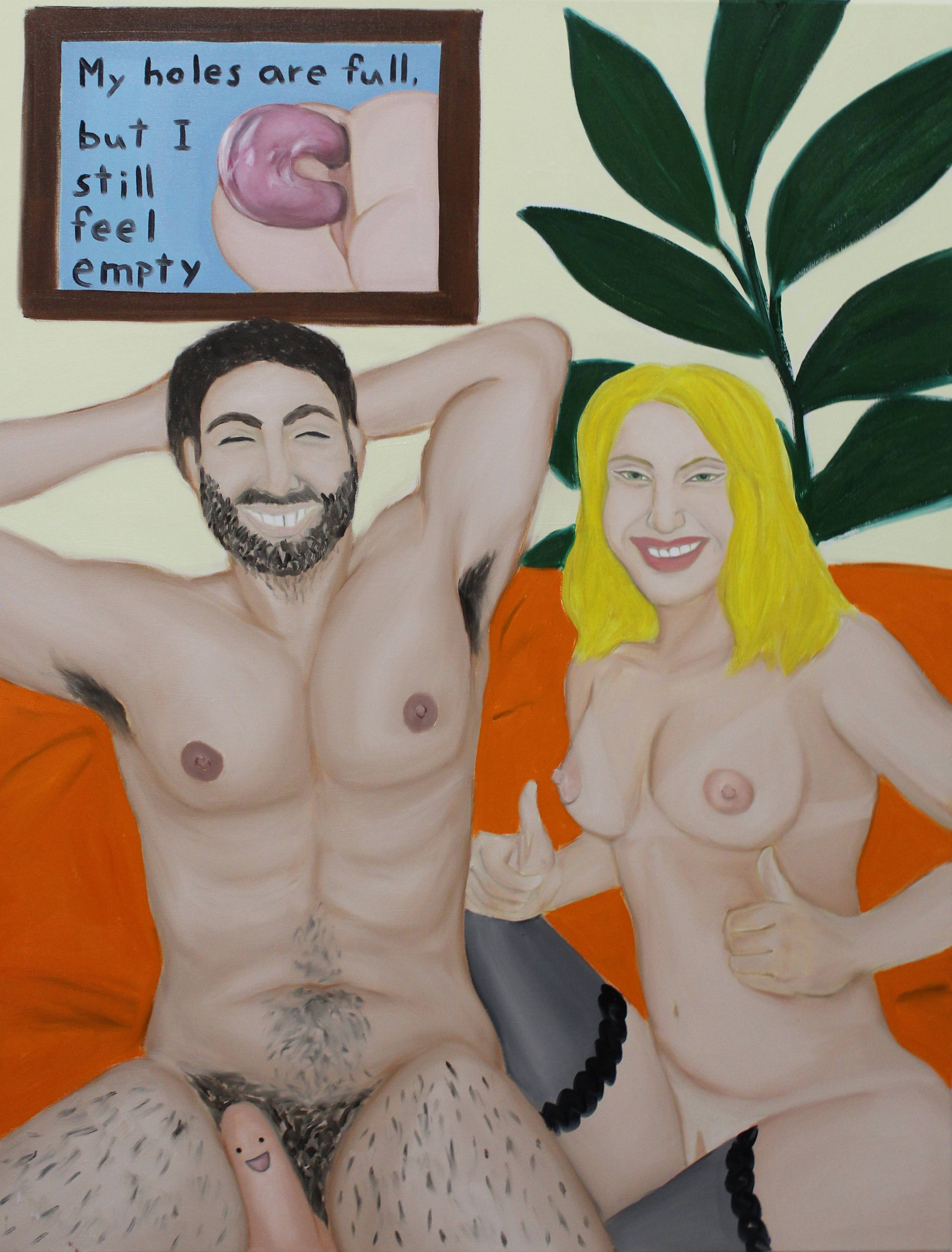 About not to get orgasm, Oil on canvas, 120x90 cm, 2021