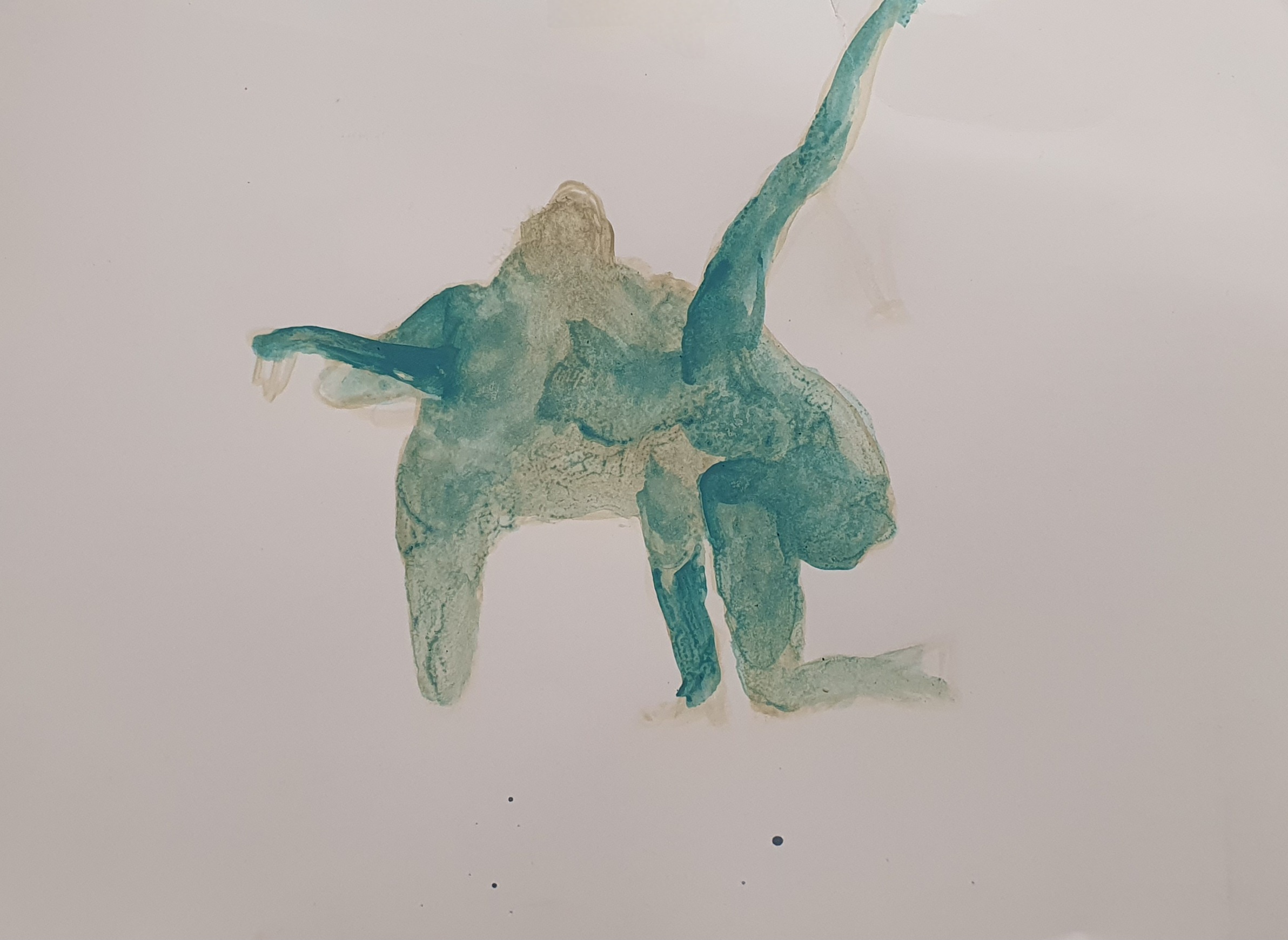 pair, 또는 포개진 종이에 채색