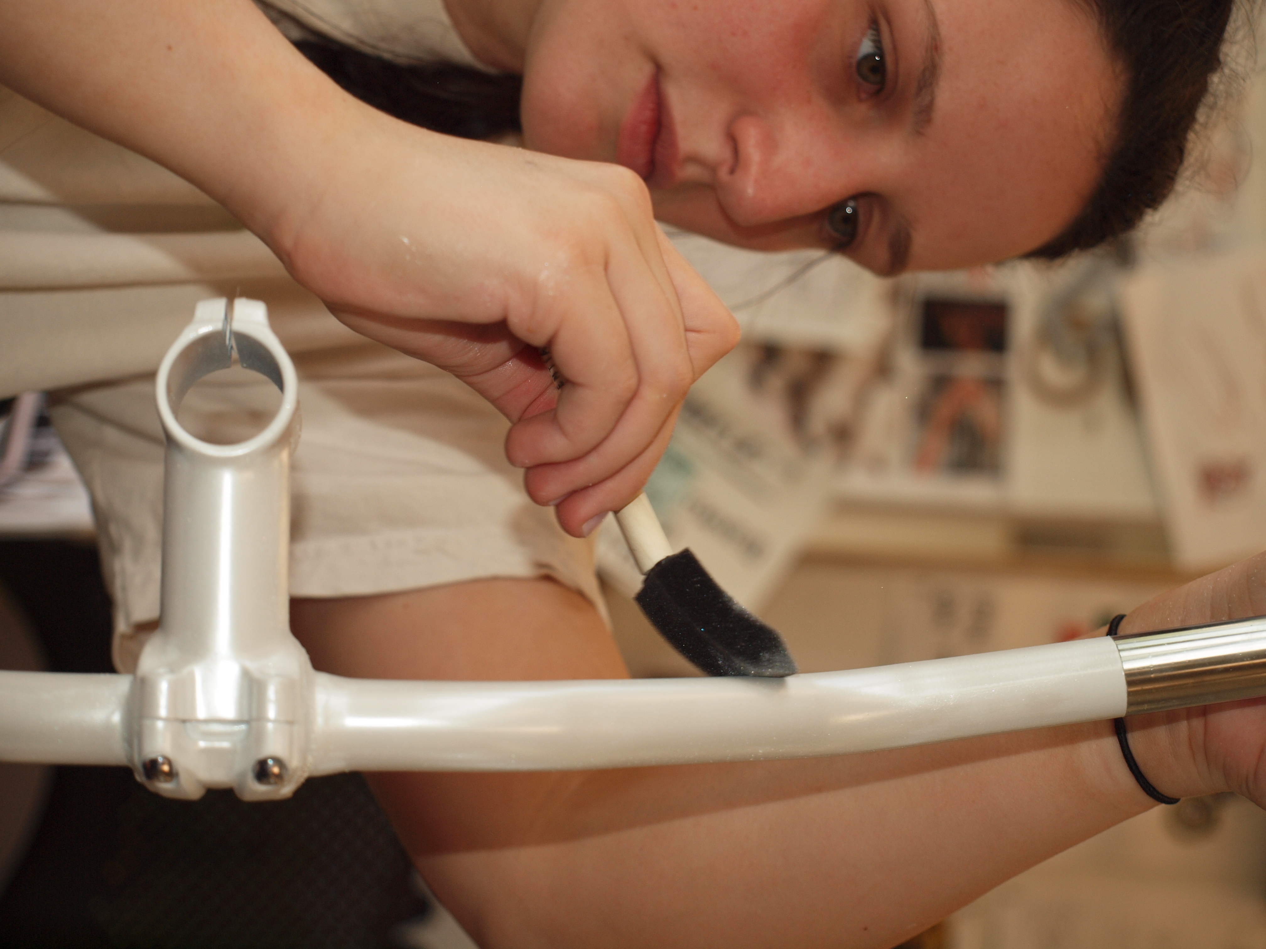 pearlescent buff finish 