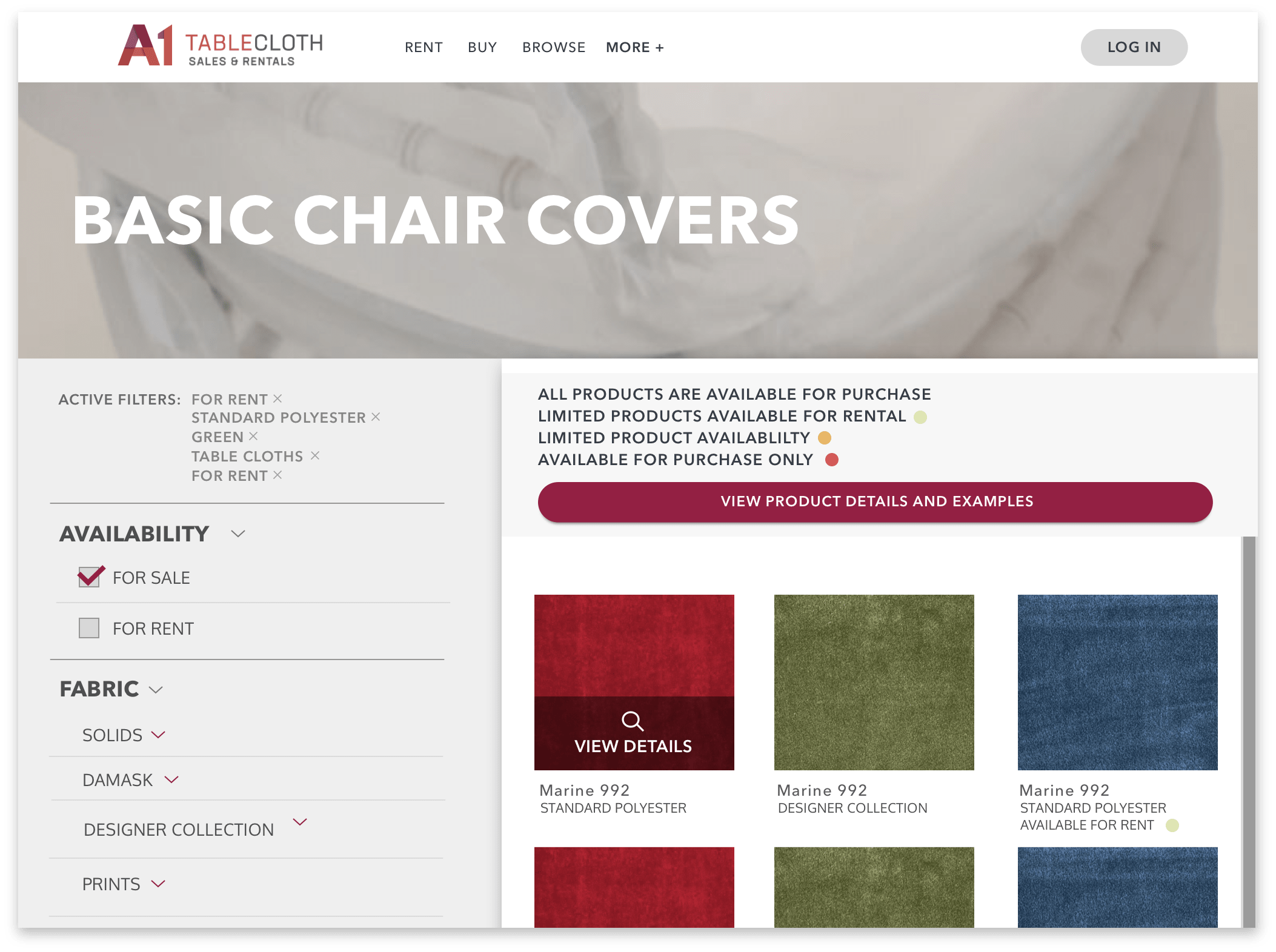 Desktop Filter Page