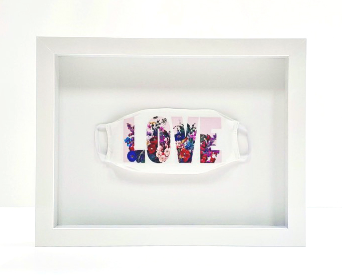 LOVE Swarovski Crystal Framed (Pink), 2020