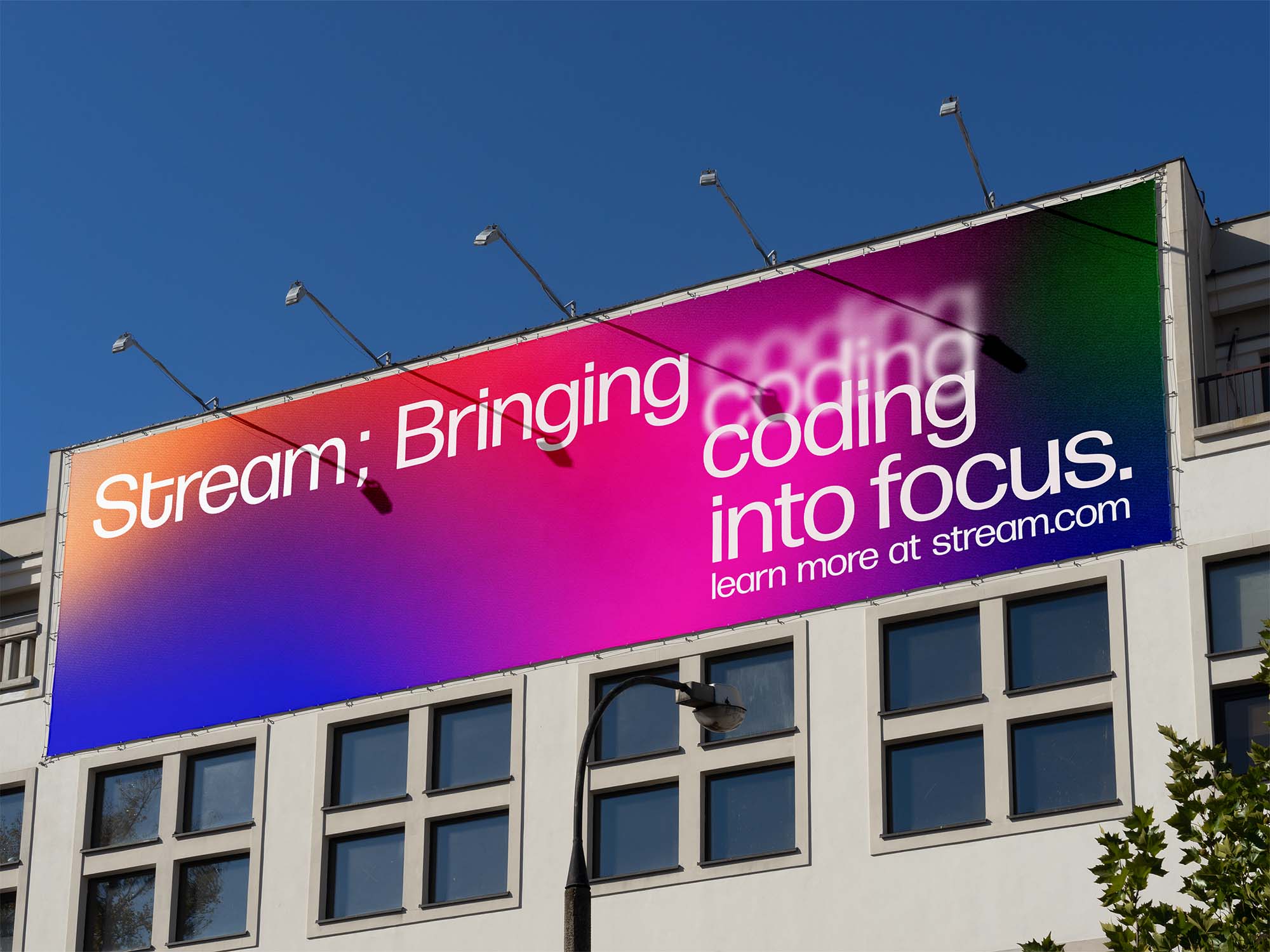 Stream is a coding education platform designed to help teachers and students as coding is integrated into the NSW education curriculum. Stream’s visual identity was informed by their primary function of ‘clearing things up’, using the obfuscation of type and a fuzzy graphic language to reflect the idea of bringing coding into focus.