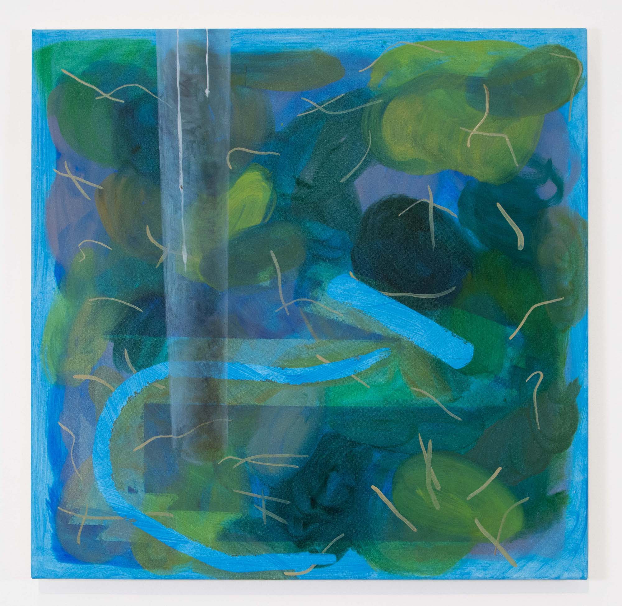 "In Blue", 2022, oil on canvas, 30x30 in