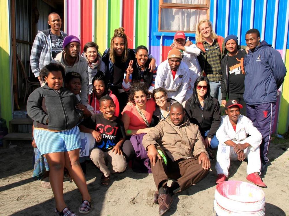 Design Space Africa and friends who painted Phumezo's house