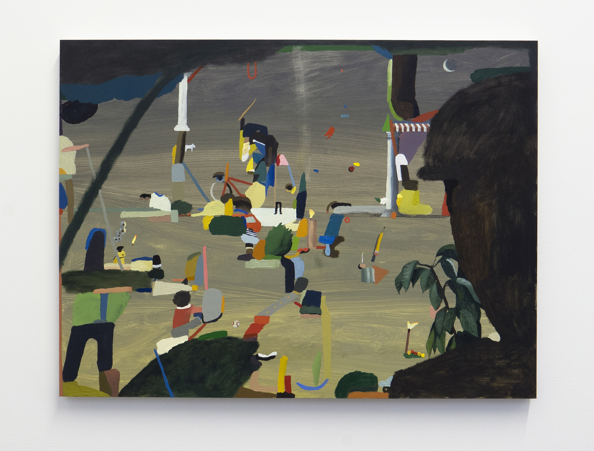 Candles, Columns, Crescent Moon, 18 x 24”, 2020