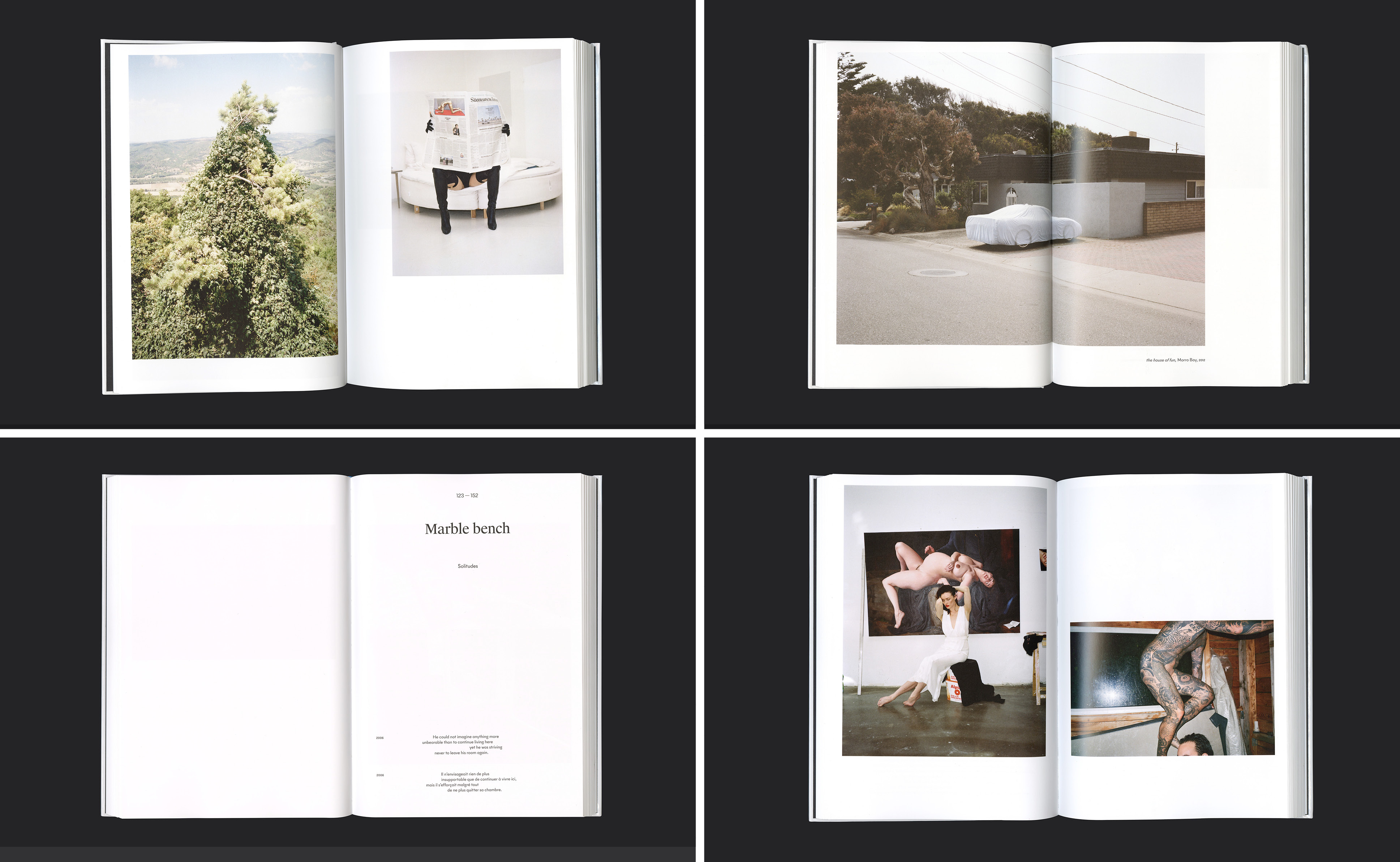 Maxime Ballesteros, Les Absents – design and layout for the artist’s first monograph Published by: Hatje Cantz & Sang Bleu. Art director: David McKendrick. Studio: B.A.M. London