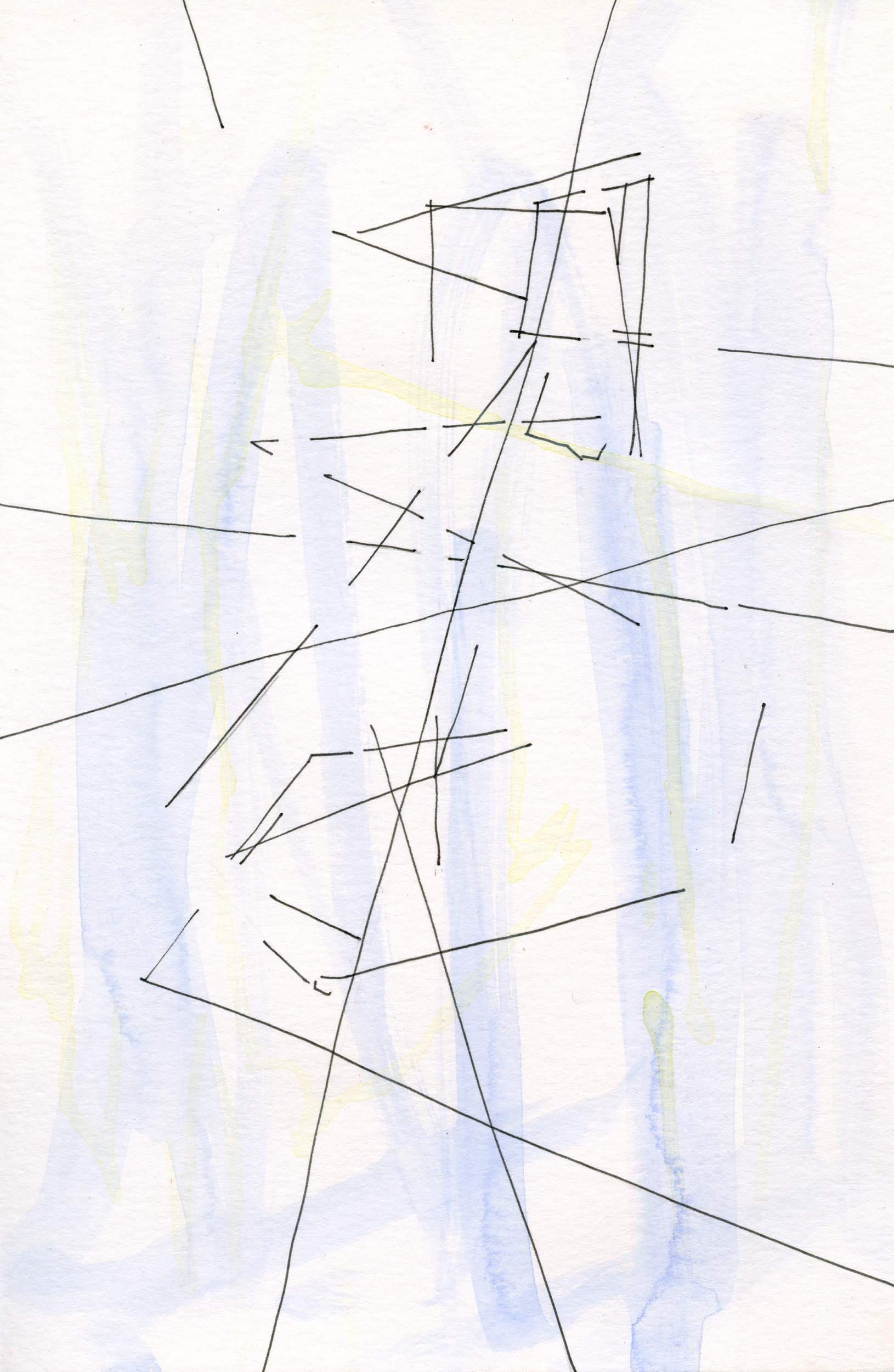 19. 2019, watercolor and ink on paper 9 x 6  inches